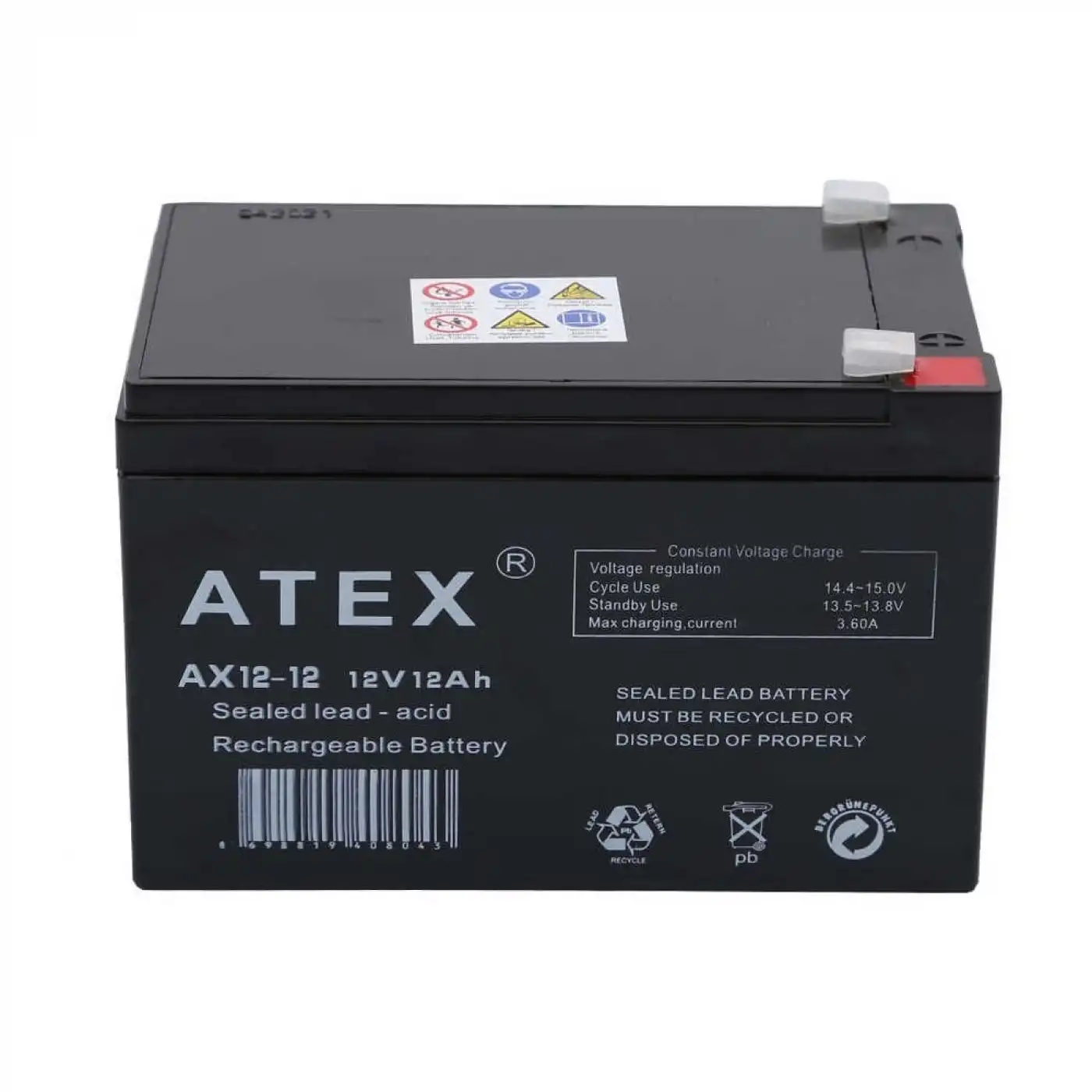 Atex Ax12-12 12v 12ah Akü