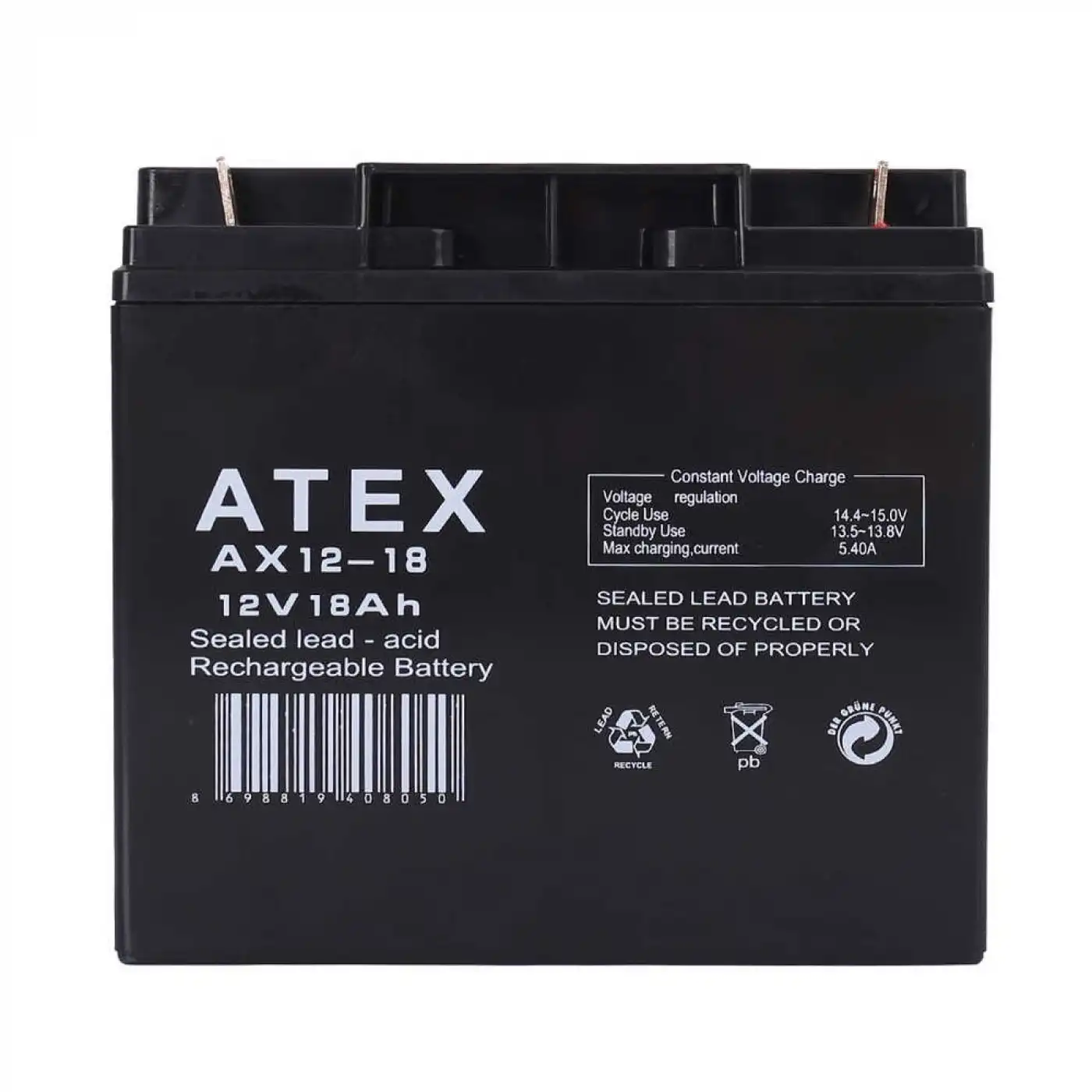 Atex Ax12-18 12v 18ah Akü
