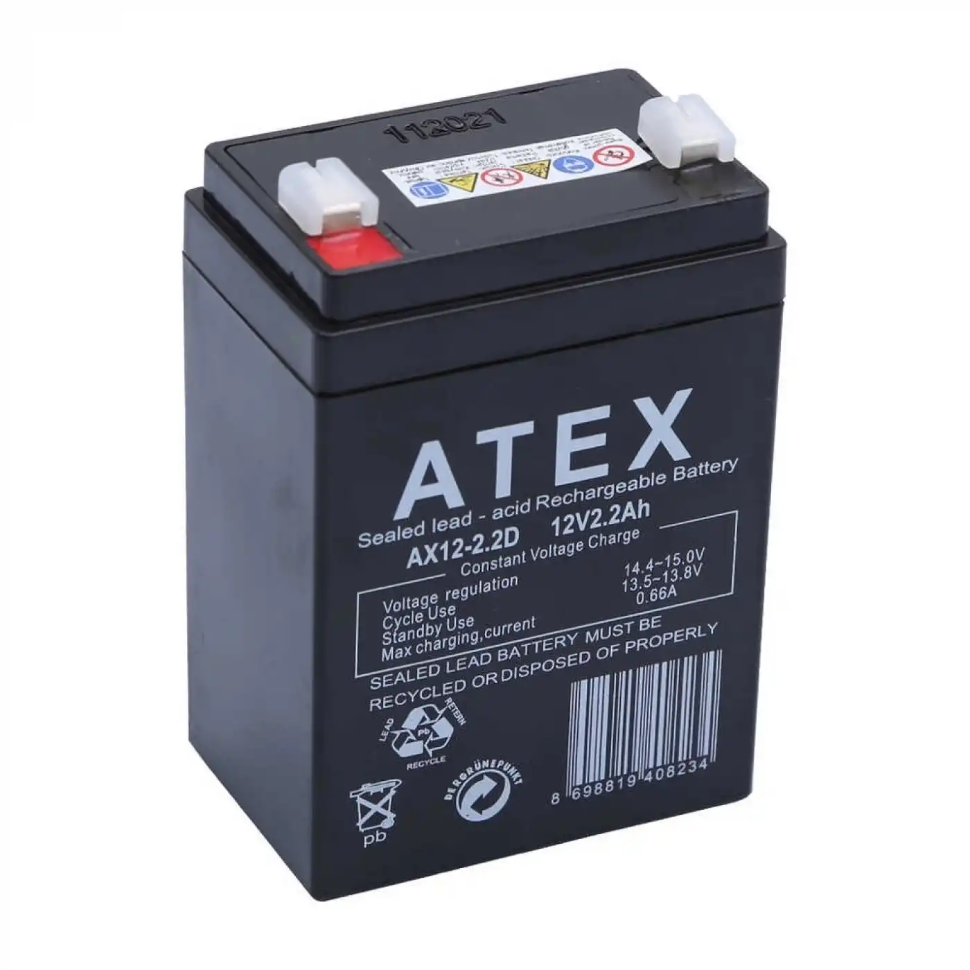 Atex Ax12-2.2 12v 2.2ah Dik Akü