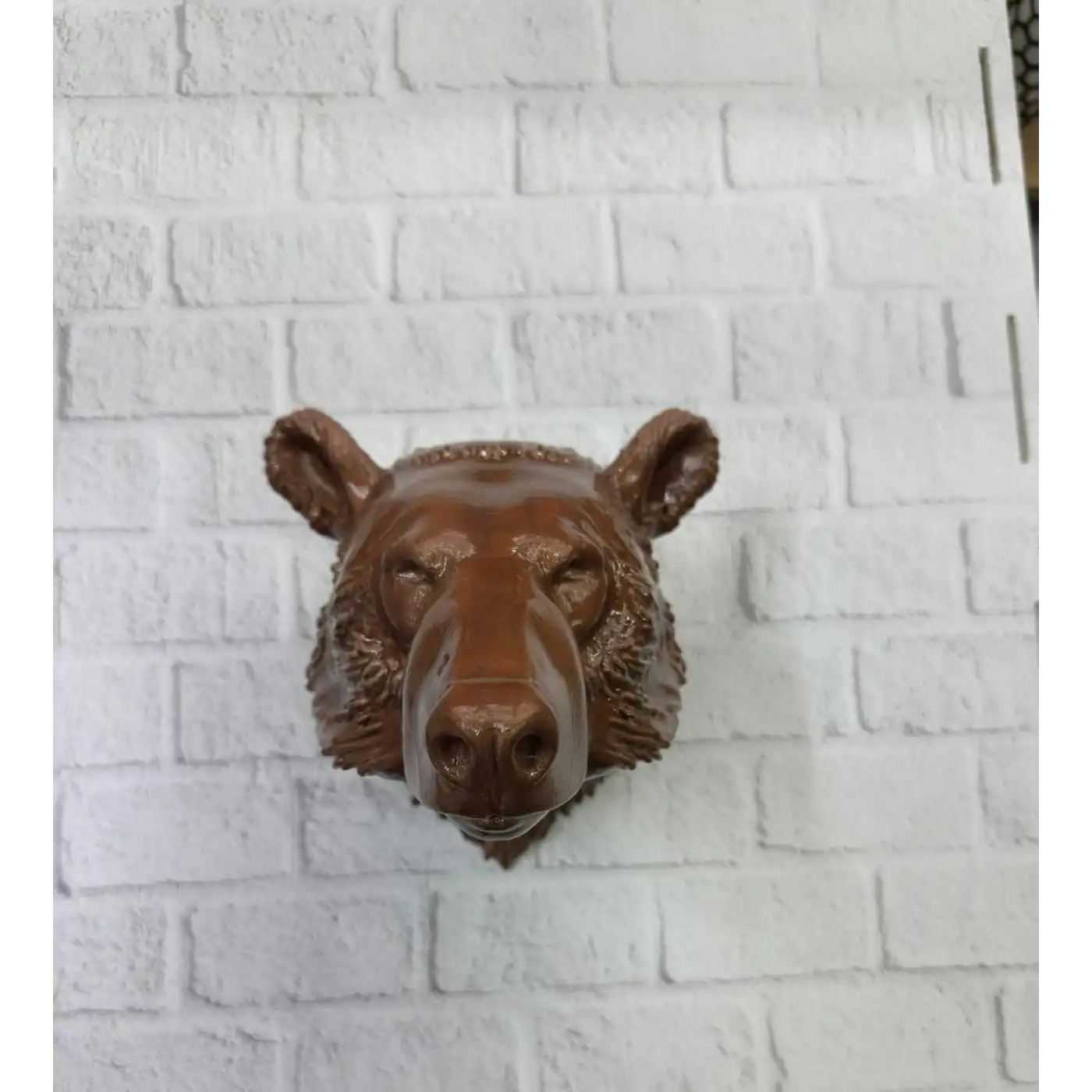 Ayı Başı Duvar Dekoru Modern Asılabilir Heykel 25x19 cm