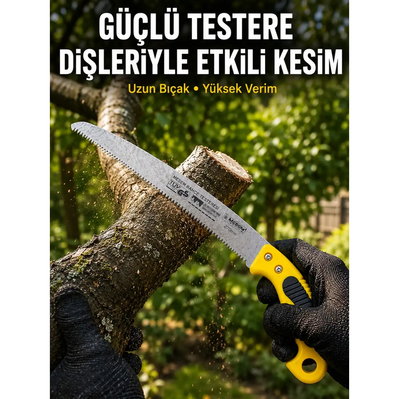 Bahçe Bıçkısı Keskin Çelik Diş Yapısıyla Pratik Kesim