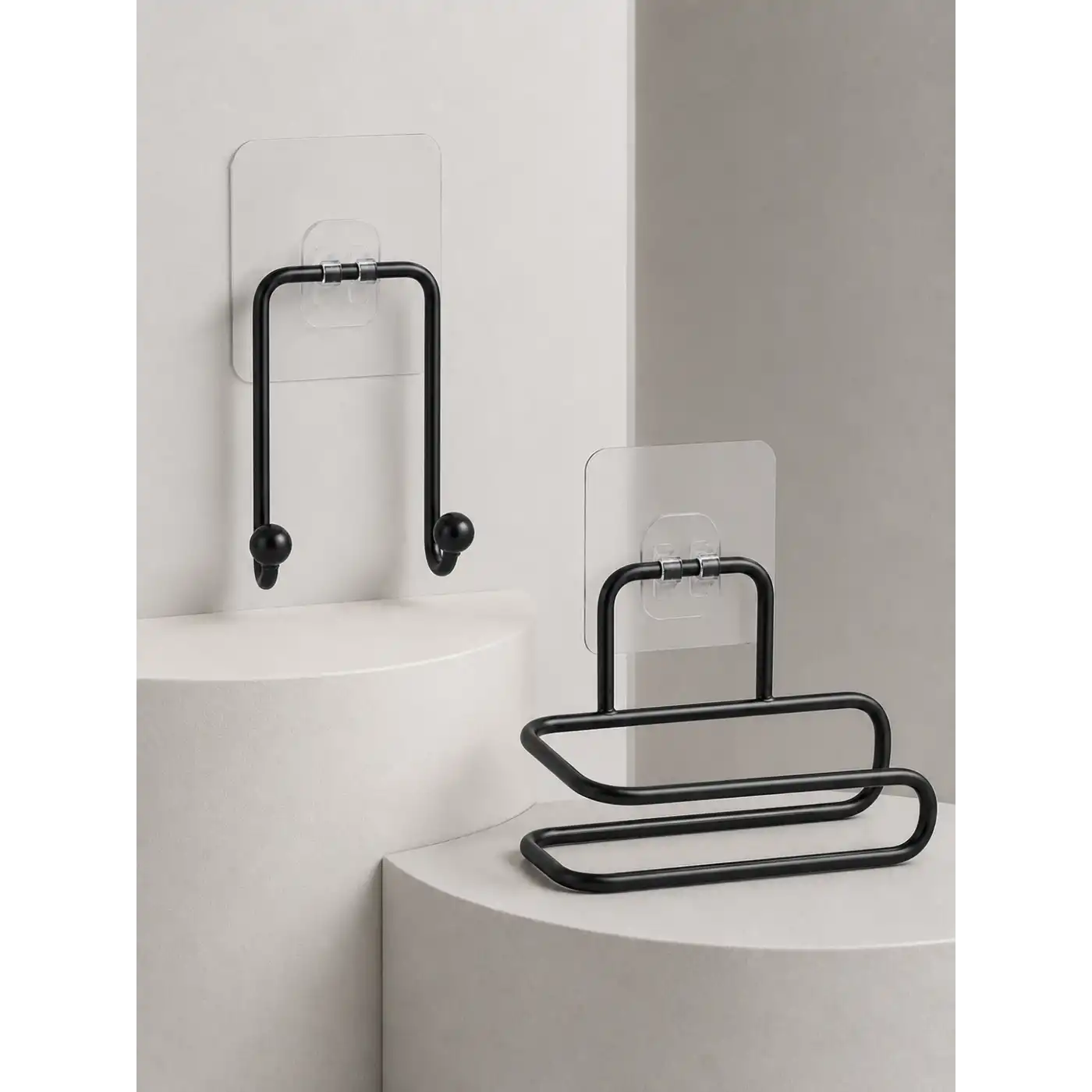 Banyo ve Mutfak İçin Yapışkanlı Havlu Askılığı ve Rulo Kağıt Tutucu Set
