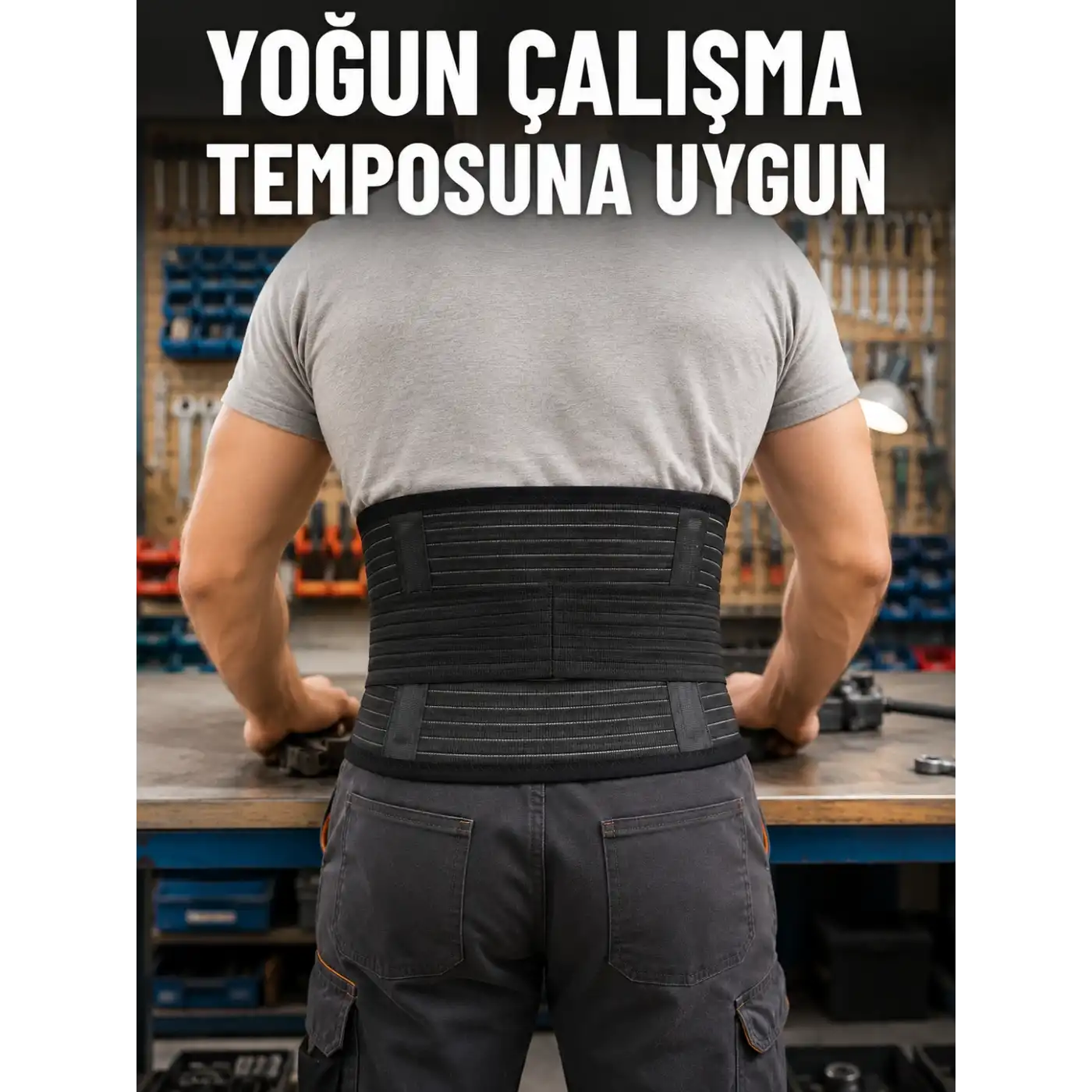 Bel Destek Korsesi Çift Sıkma Bantlı Ayarlanabilir Elastik Bel Kemeri