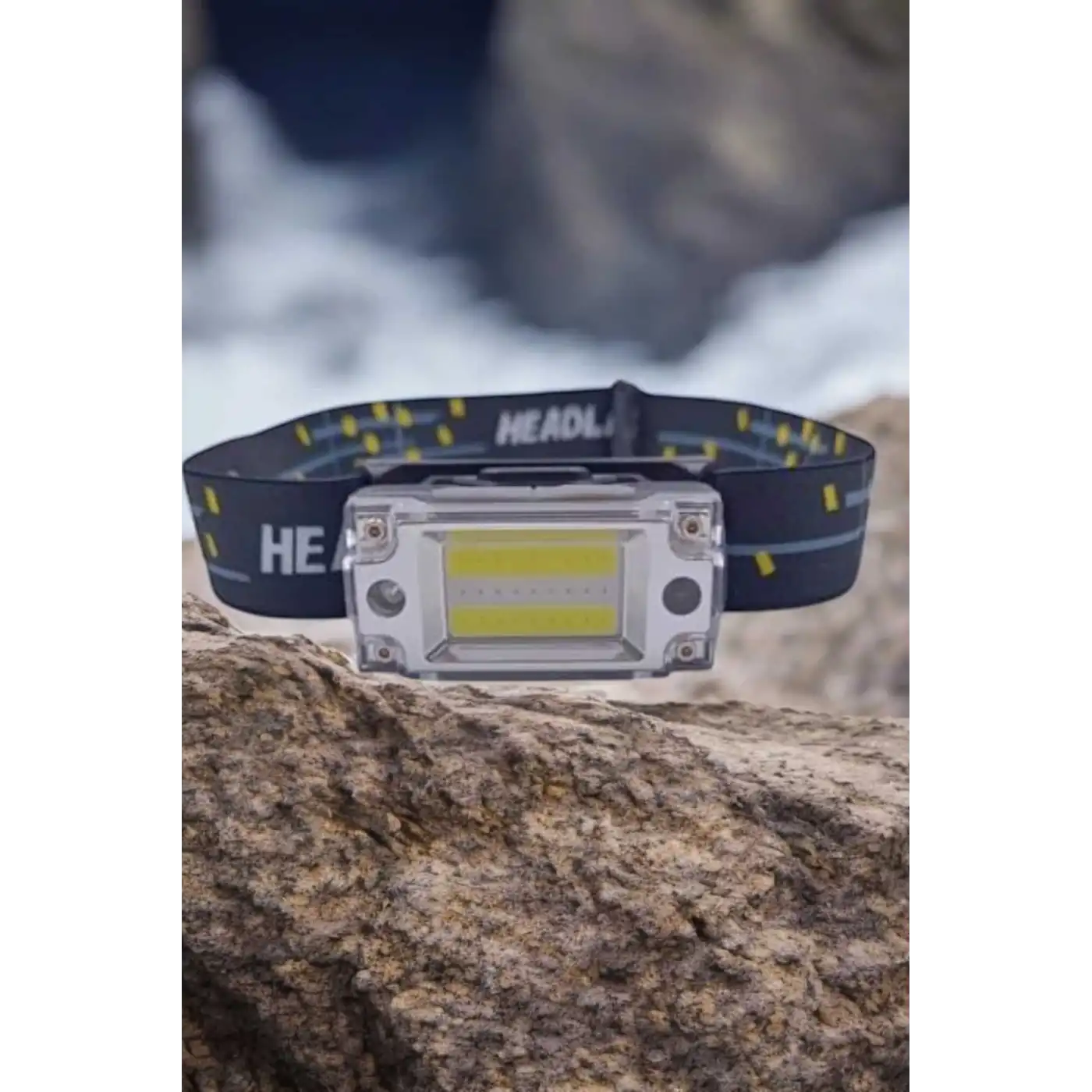 Beyaz Led Işık Sensörlü Kafa Lambası Lityum Batarya Led El Fenerli Şarjlı