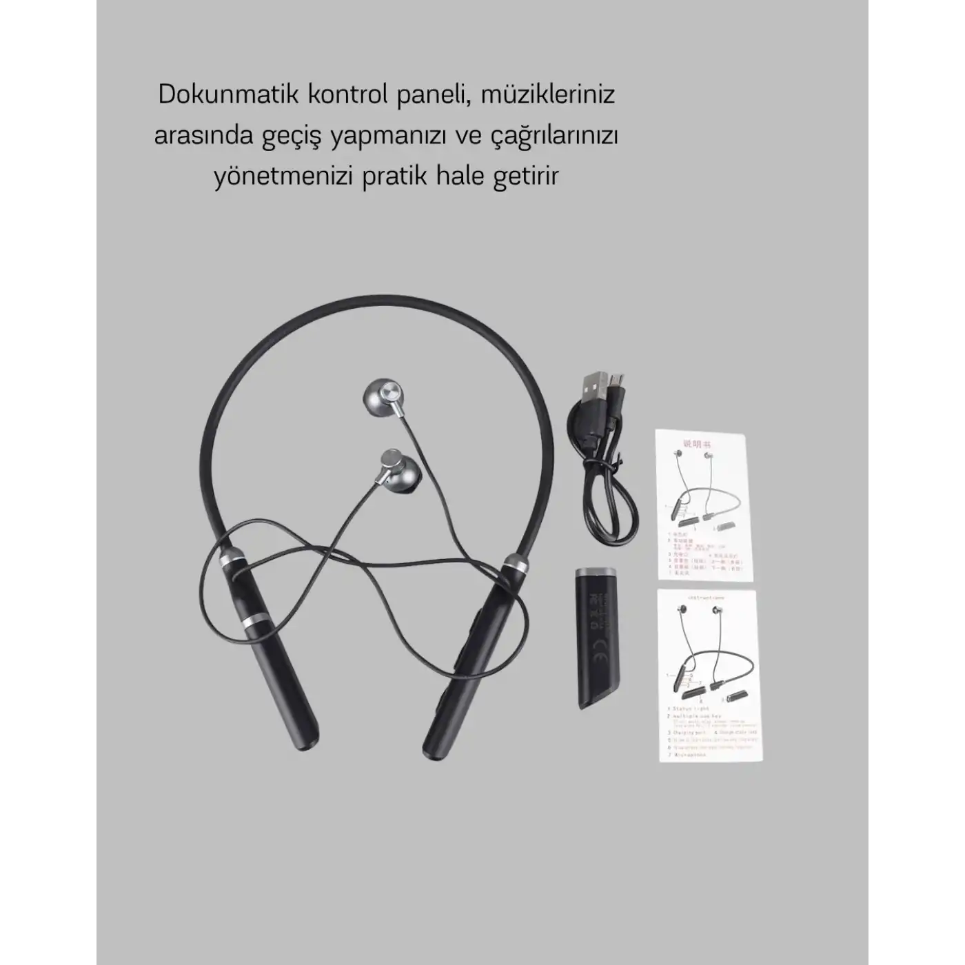 Bluetooth 5.0 ANC Kulaklık – Dokunmatik Kontrol, Kristal Netliğinde Mikrofonlu