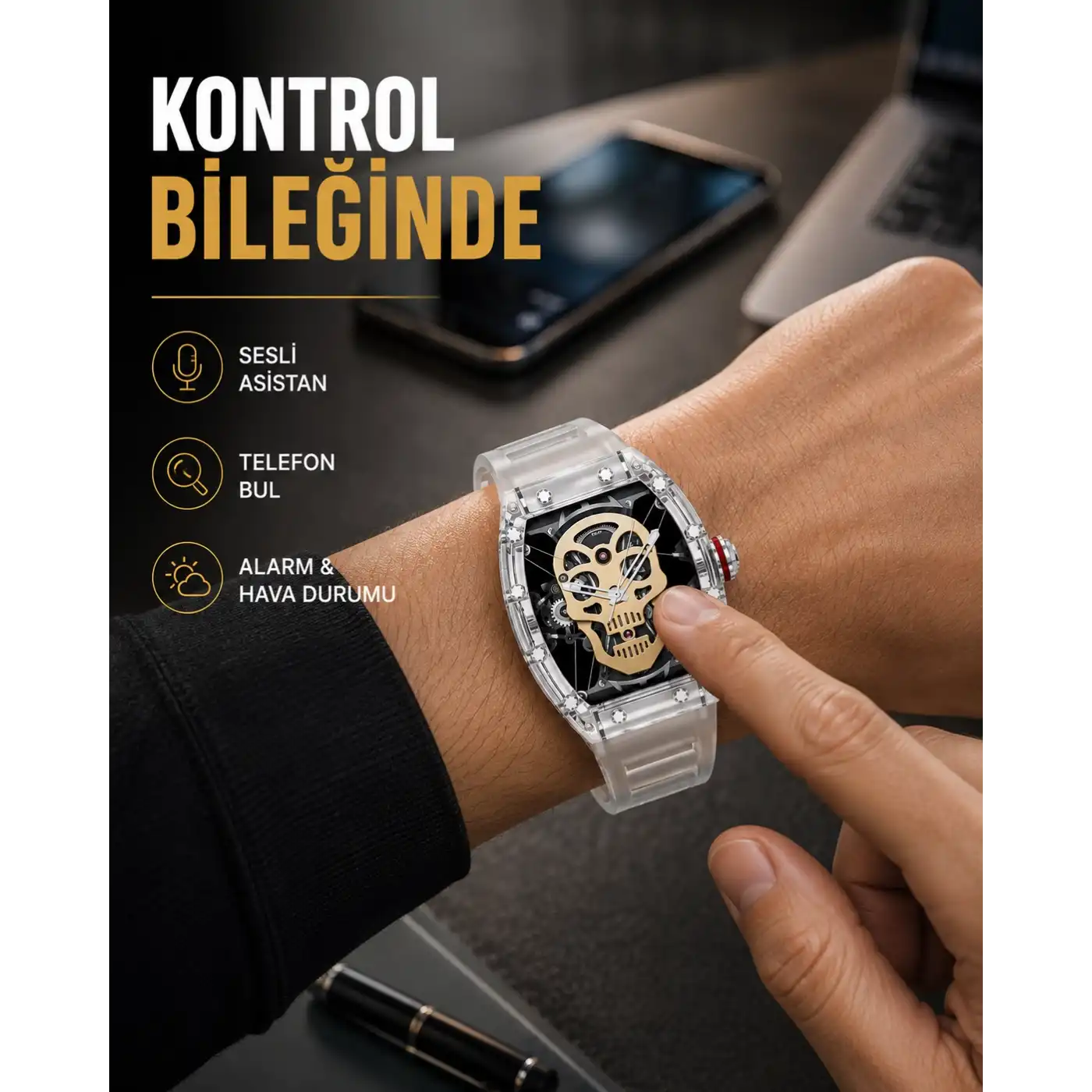 Bluetooth Arama Özellikli Akıllı Saat Çok Fonksiyonlu Yeni Nesil