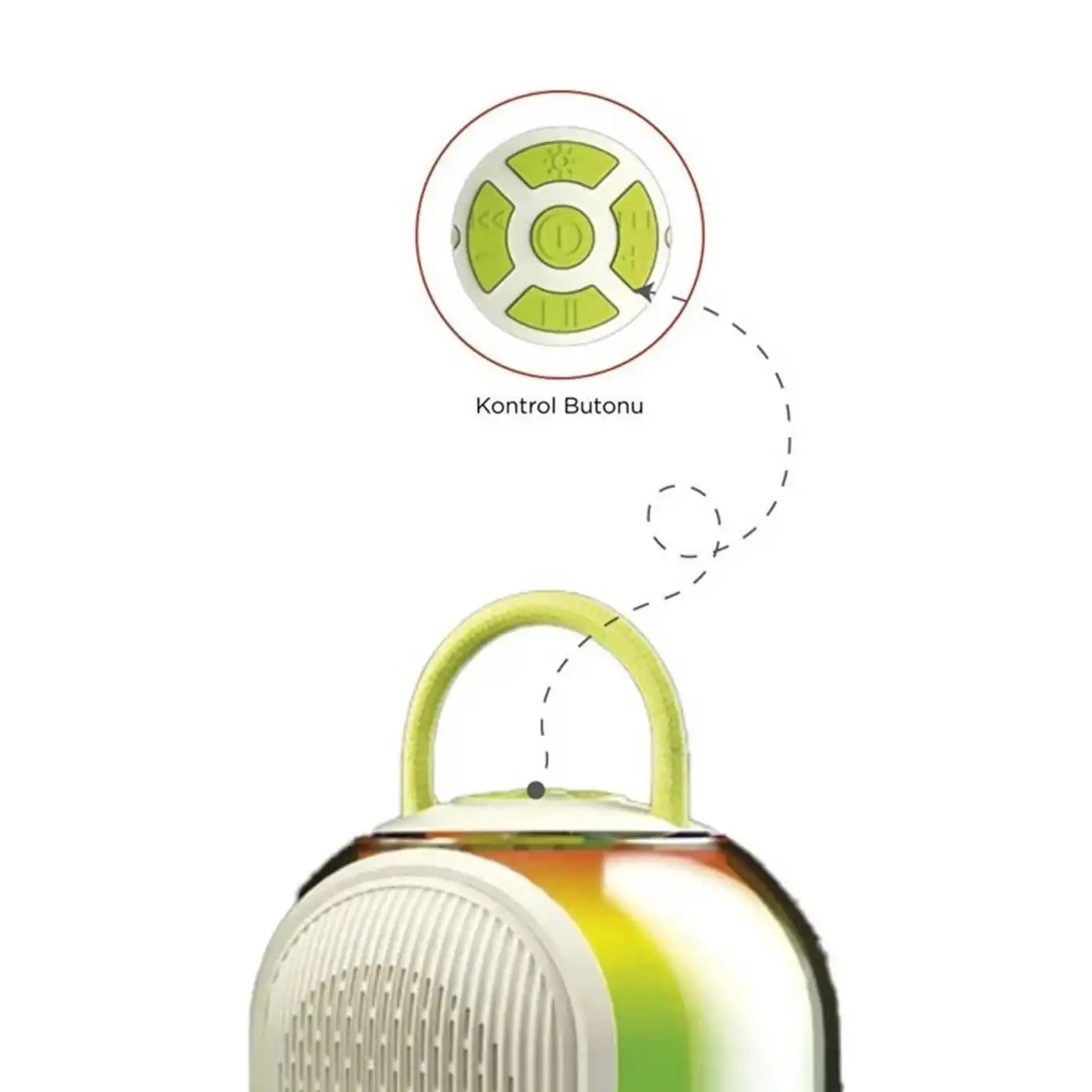 Bluetooth Hoparlör Çift Mikrofonlu Kablosuz Parti Speaker Beyaz