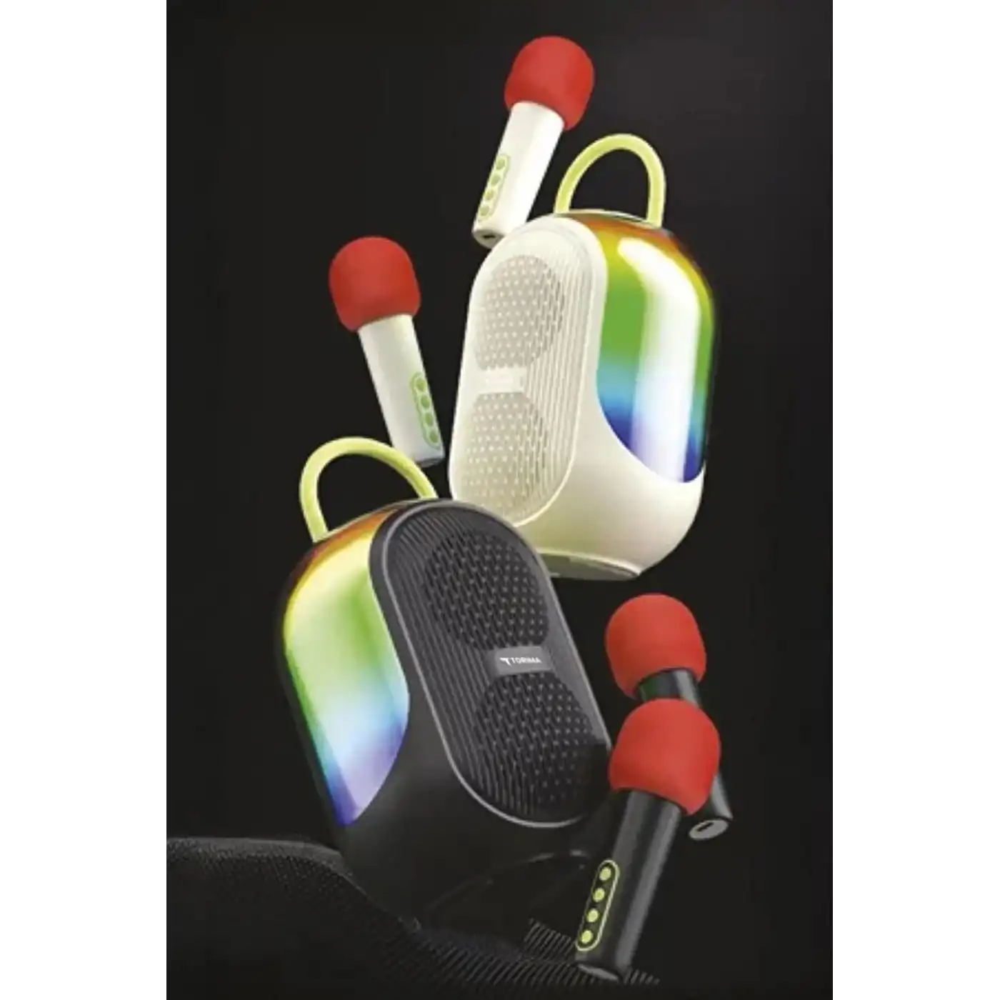 Bluetooth Hoparlör Çift Mikrofonlu Kablosuz Parti Speaker Beyaz