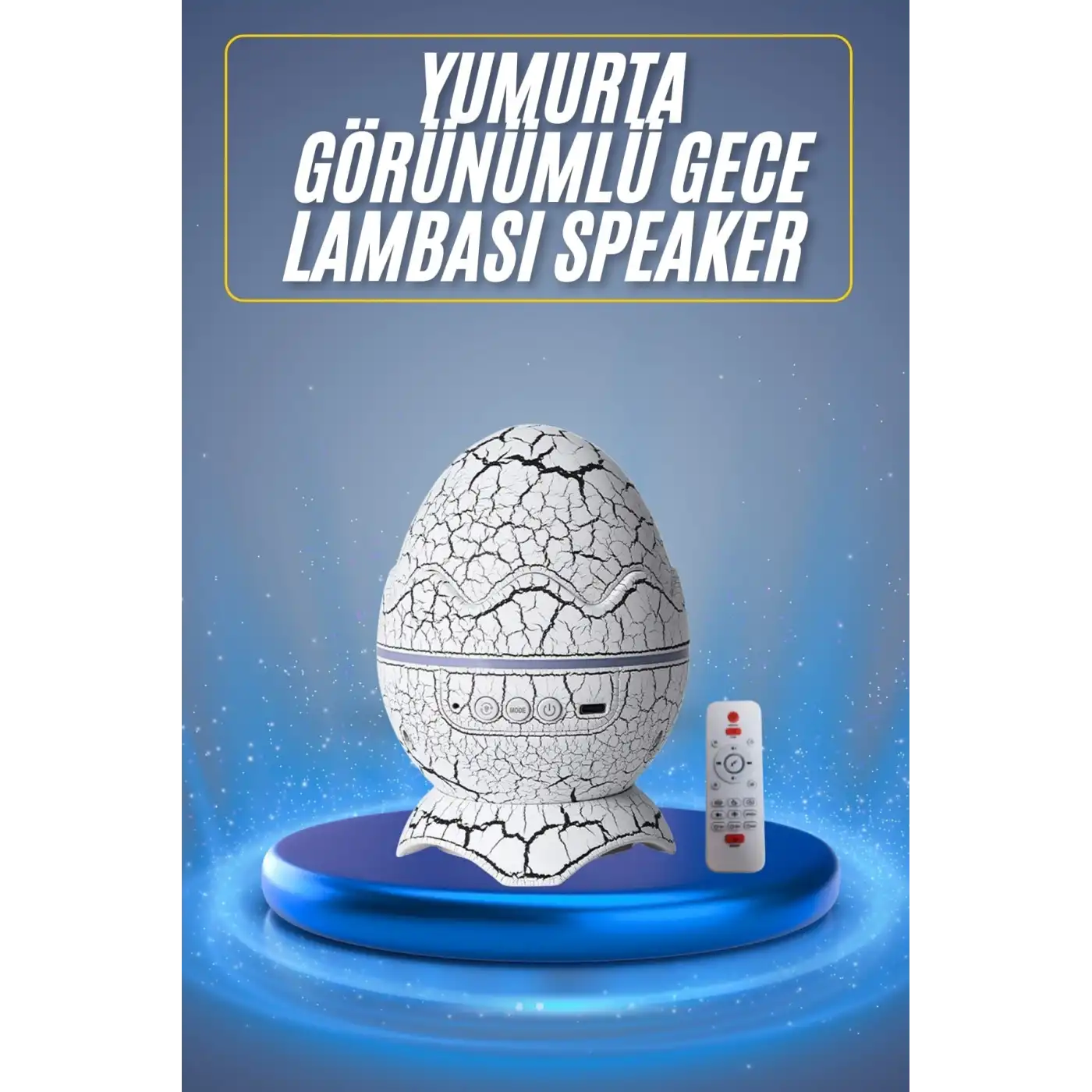 Bluetooth Hoparlör Dinozor Yumurtası Gece Masa Lambası Projektör