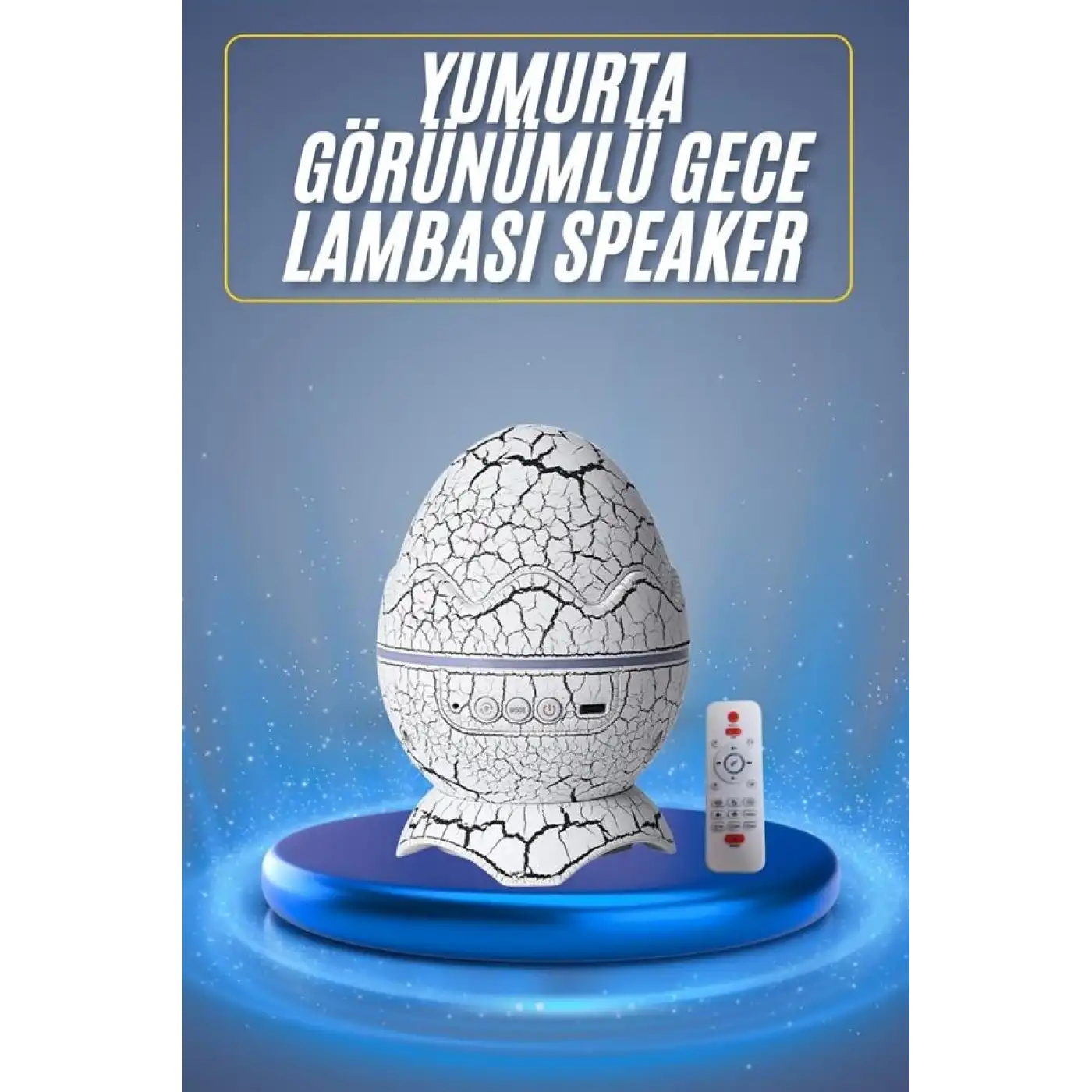 Bluetooth Hoparlör Dinozor Yumurtası Gece Masa Lambası Projektör
