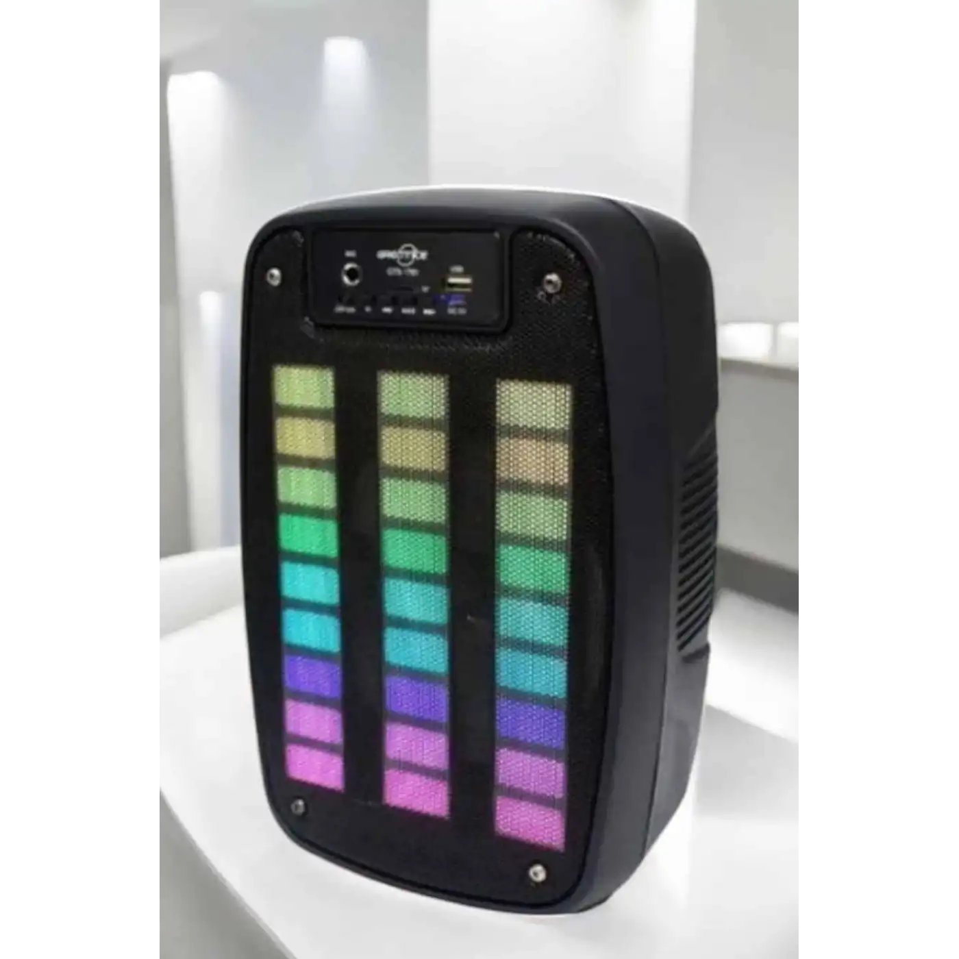 Bluetooth Hoparlör RGB Işıklı USB SD Kart Girişli Taşınabilir
