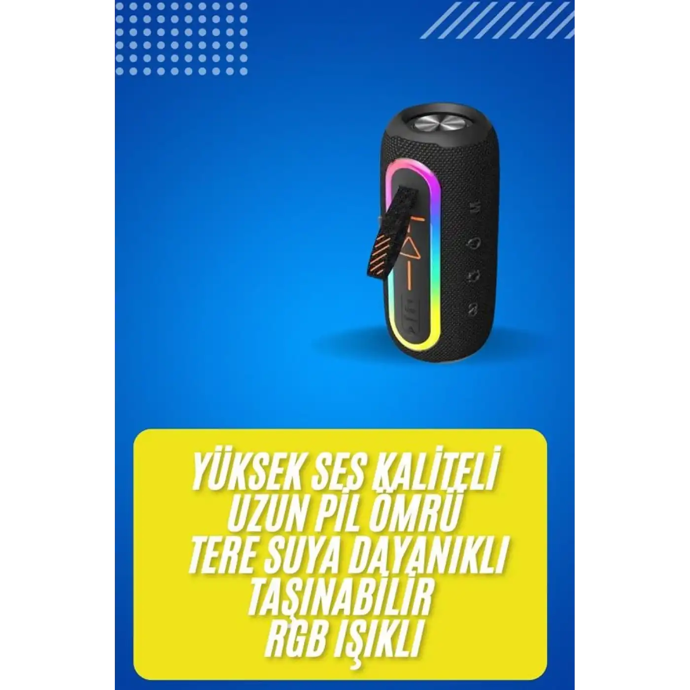 Bluetooth Hoparlör USB Şarjlı Uzun Pil Ömrü Android ve İOS Uyumlu Renkli