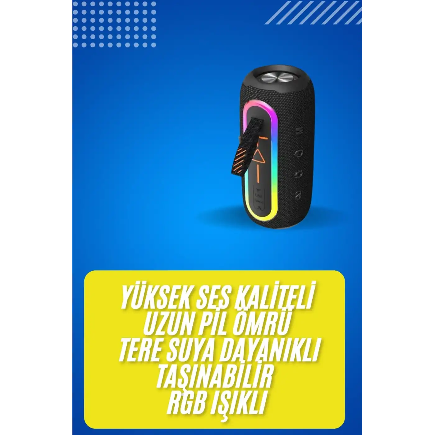 Bluetooth Hoparlör USB Şarjlı Uzun Pil Ömrü Android ve İOS Uyumlu Renkli Yeni Nesil