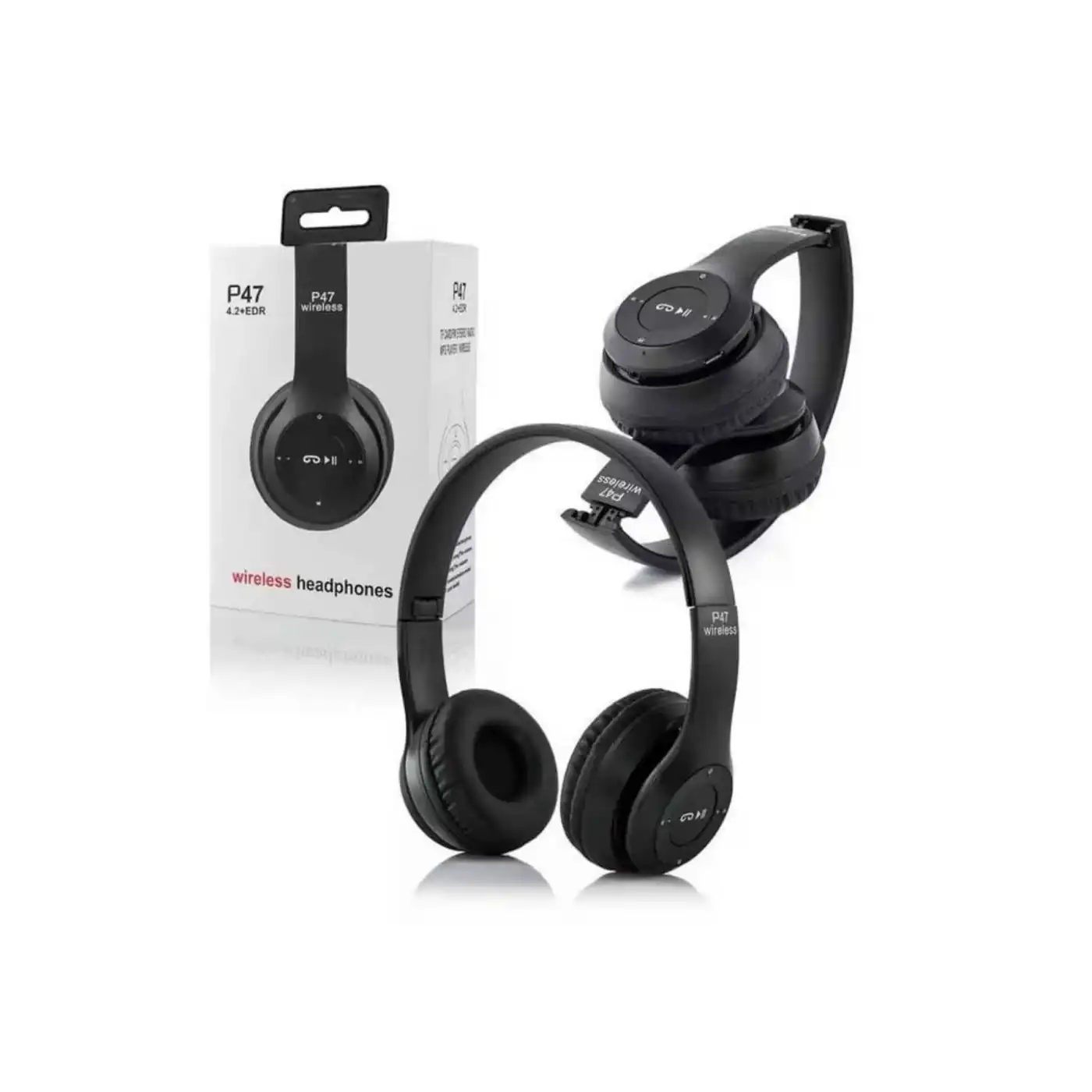Bluetooth Kablosuz Kulaklık Siyah Wireless 5.0 Kulak Üstü Uzun Pil Ömrü