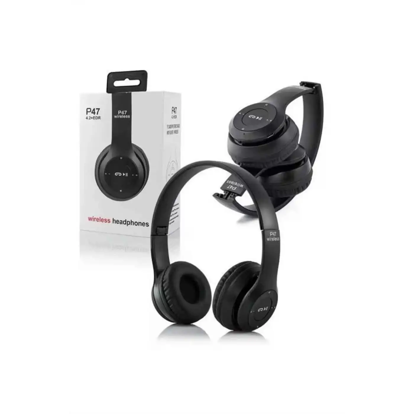 Bluetooth Kablosuz Kulaklık Siyah Wireless 5.0 Kulak Üstü Uzun Pil Ömrü