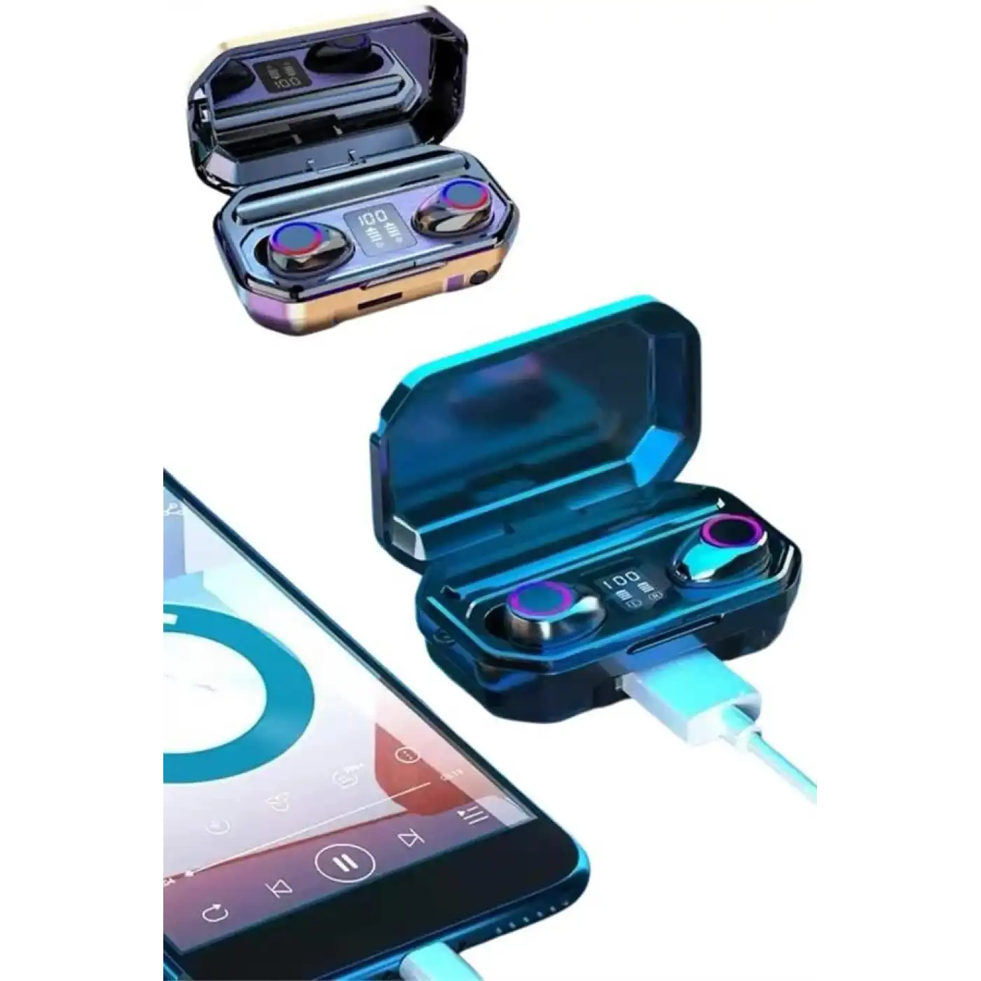 Bluetooth Kulaklık Android ve İOS Uyumlu ANC Özellikli Dijital Şarj Göstergeli