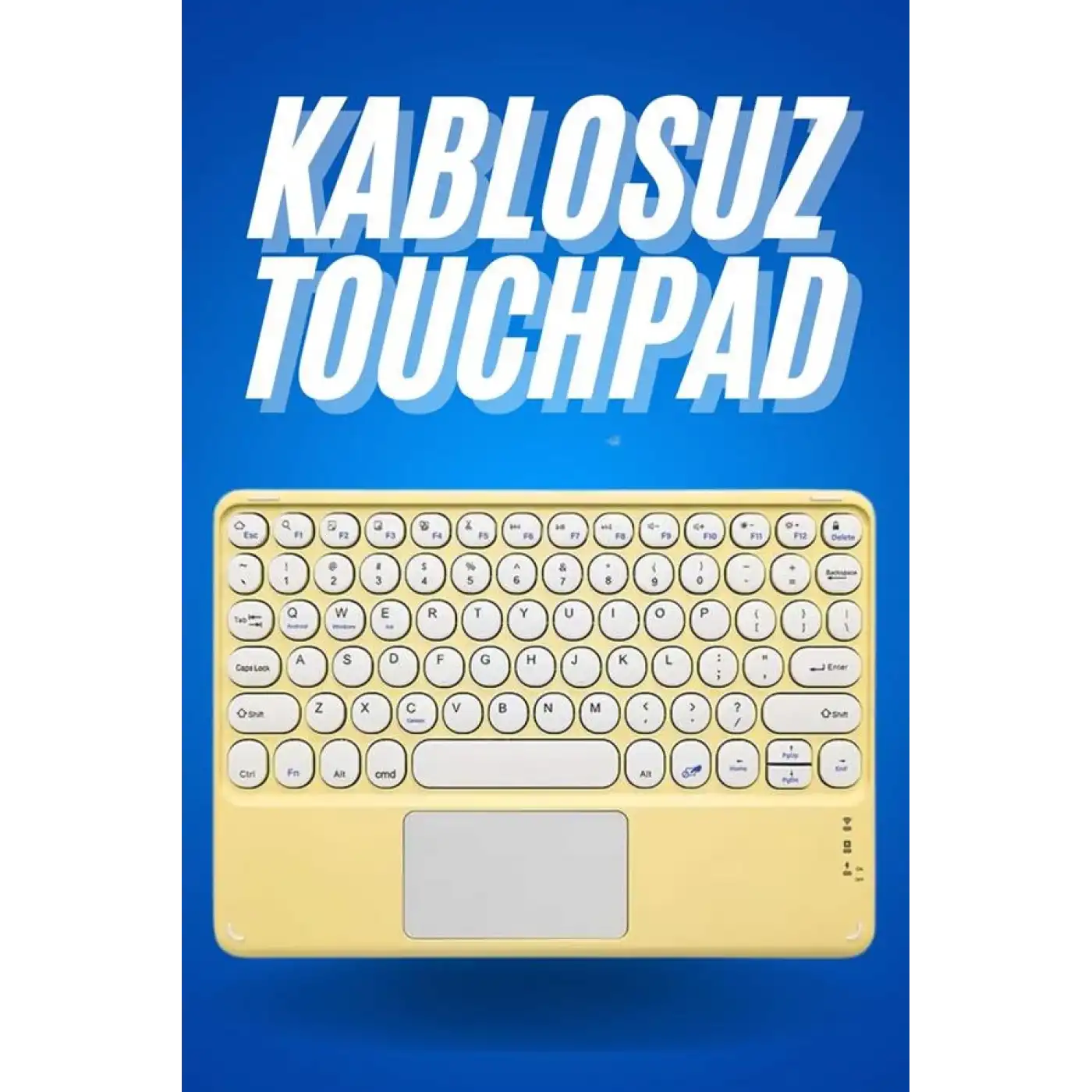 Bluetooth Touchpad Klavye Ultra İnce Taşınabilir Q Klavye Yeni Nesil