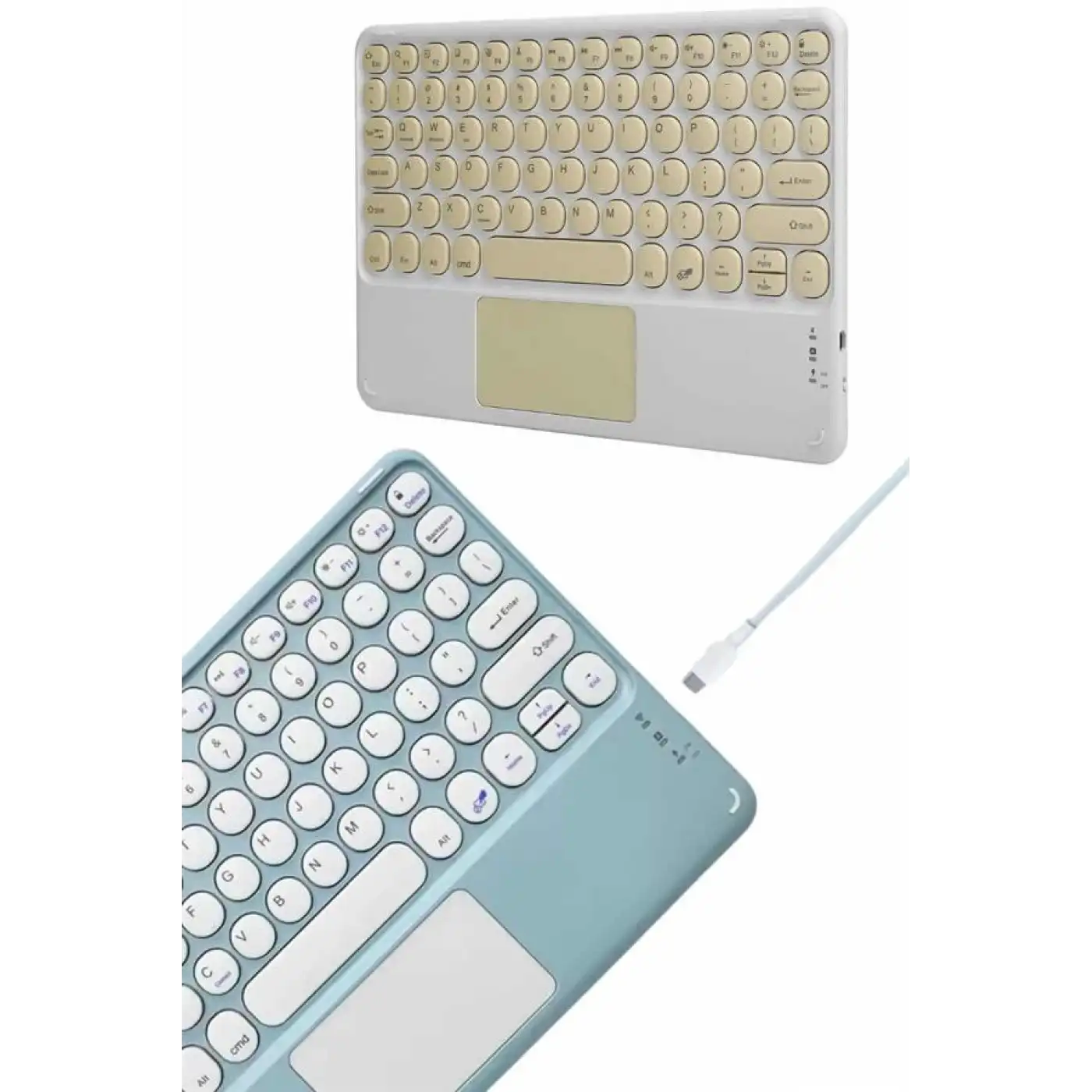 Bluetooth Touchpad Klavye Ultra İnce Taşınabilir Q Klavye Yeni Nesil