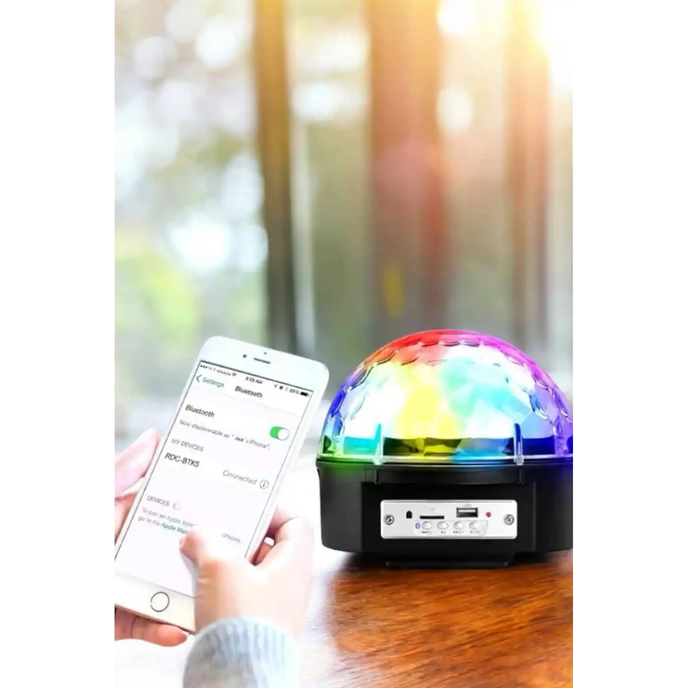 Bluetooth ve Uzaktan Kumandalı Çok Renkli Masaüstü Disko Topu