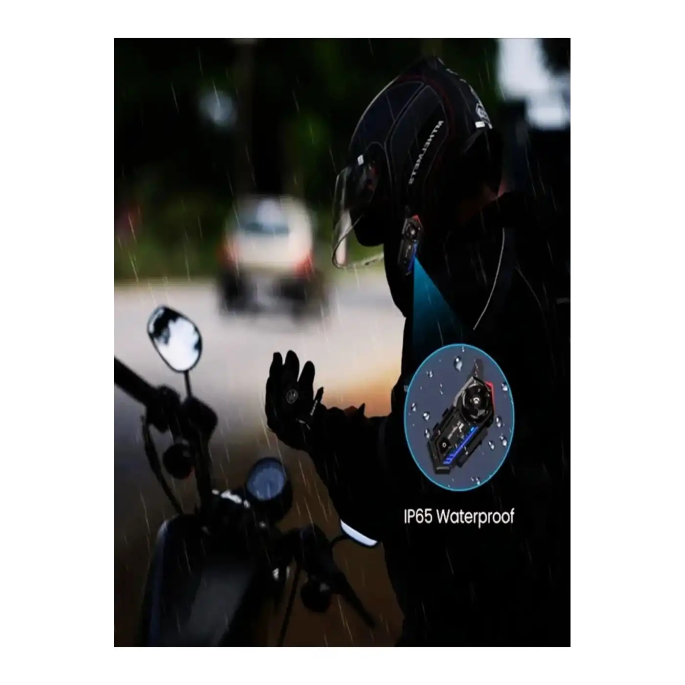 Bt57 Motosiklet Kask Kulaklık Intercom Işıklı Motorsiklet Interkom