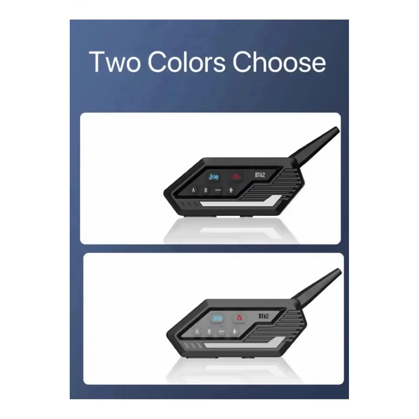 Bt62 Motosiklet Kask Kulaklığı Bluetooth Intercom 2 Intercom Bağlantılı