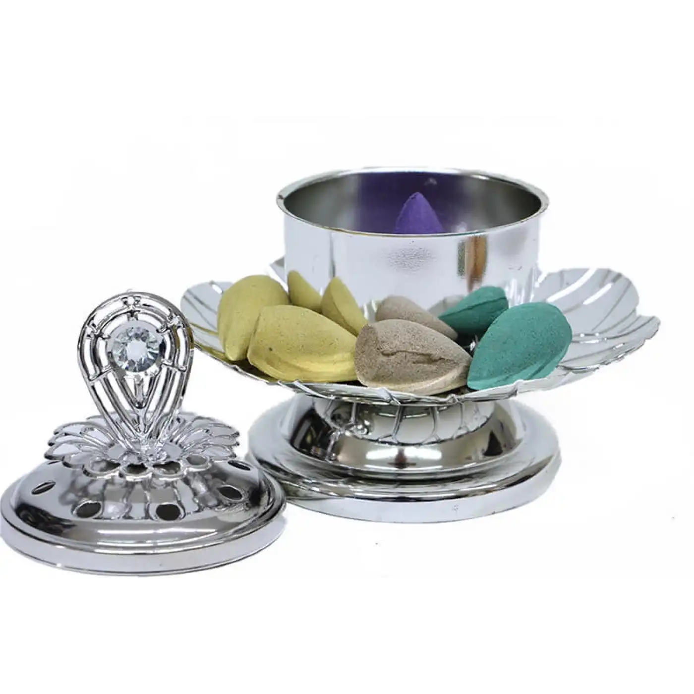 Buhurdanlık Metal Çiçek Model