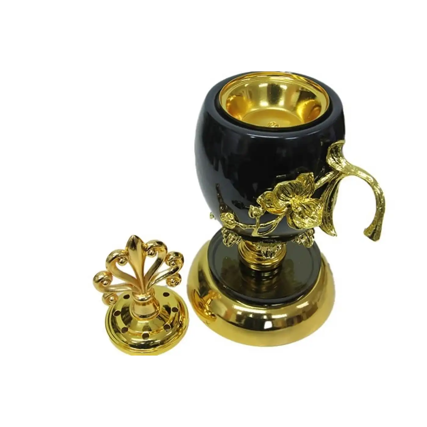 Buhurdanlık Seramik Elektrikli Altın Dekorlu Kapak Ve Ayak