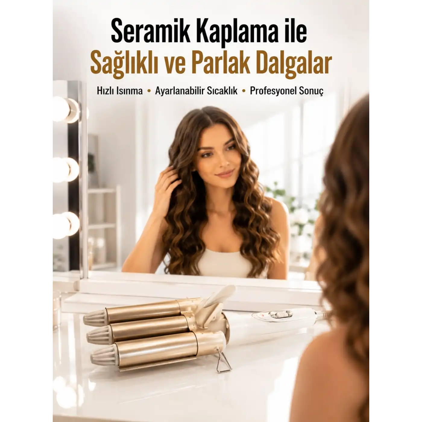 Bukle Saç Maşası – Kolay Kullanım, Sağlıklı Bukleler yüksek ısılı