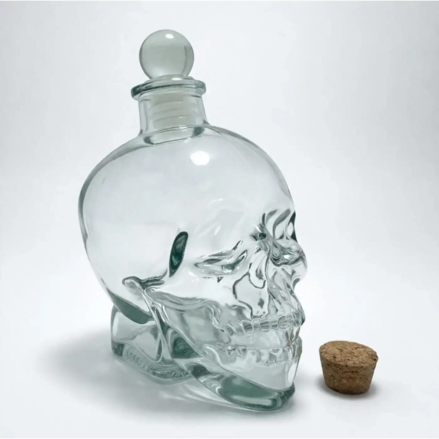 Cam Kurukafa İçki Şişesi 14 Cm Alk2155