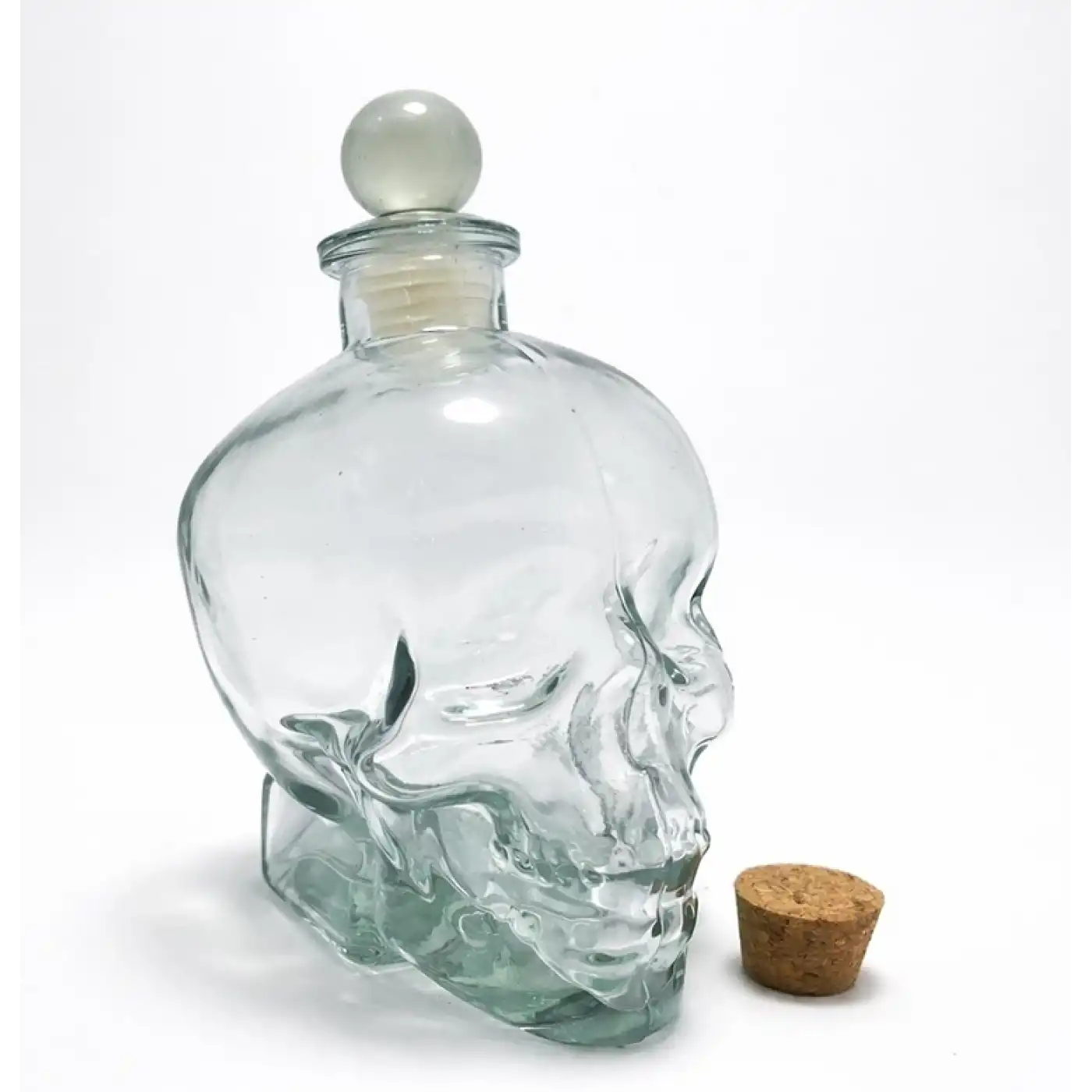 Cam Kurukafa İçki Şişesi 16 Cm Alk2154