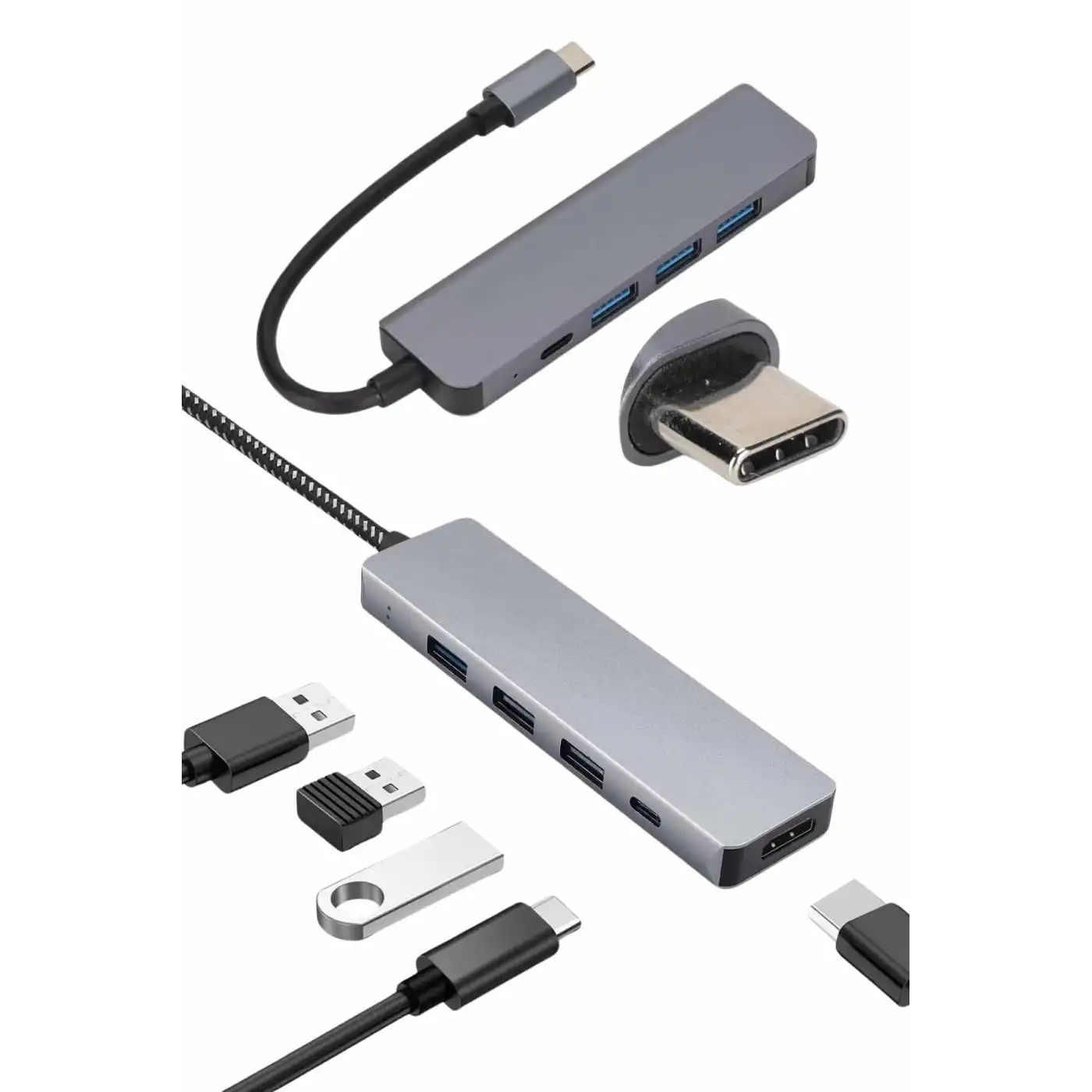 Çevirici Dönüştürücü Adaptör Macbook 3 In 1 Type-C To Hdmı USB 3.0