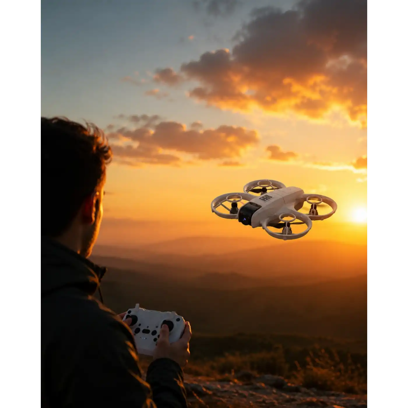 Çift Bataryalı Kameralı Mini Drone Işıklı Akıllı Uçuş Sistemi
