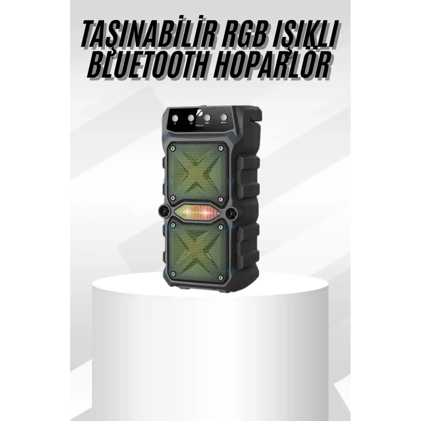 Çift Çıkışlı Güçlü Bataryalı Kablosuz Yüksek Ses Kaliteli Bluetooth Hoparlör