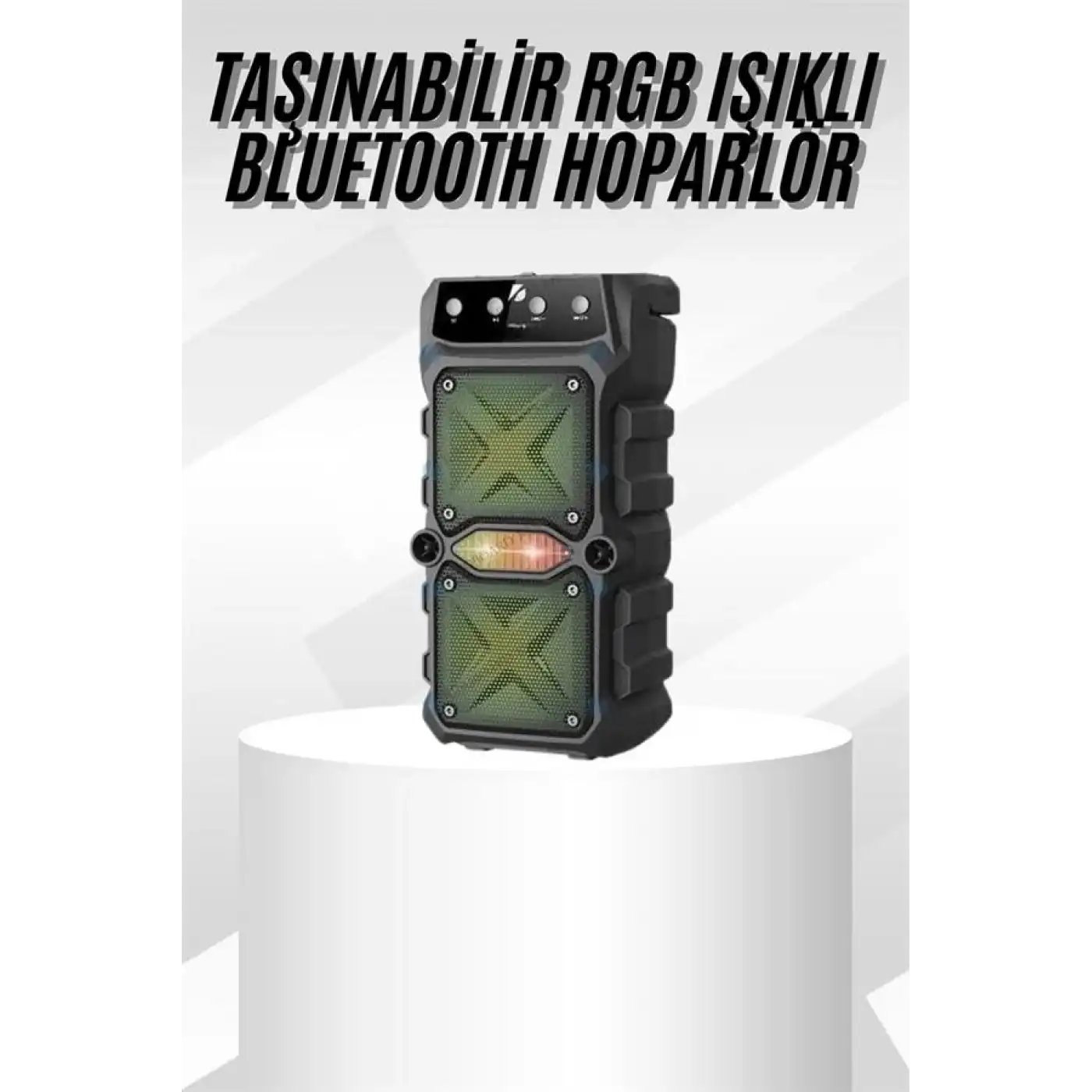 Çift Çıkışlı Güçlü Bataryalı Kablosuz Yüksek Ses Kaliteli Bluetooth Hoparlör