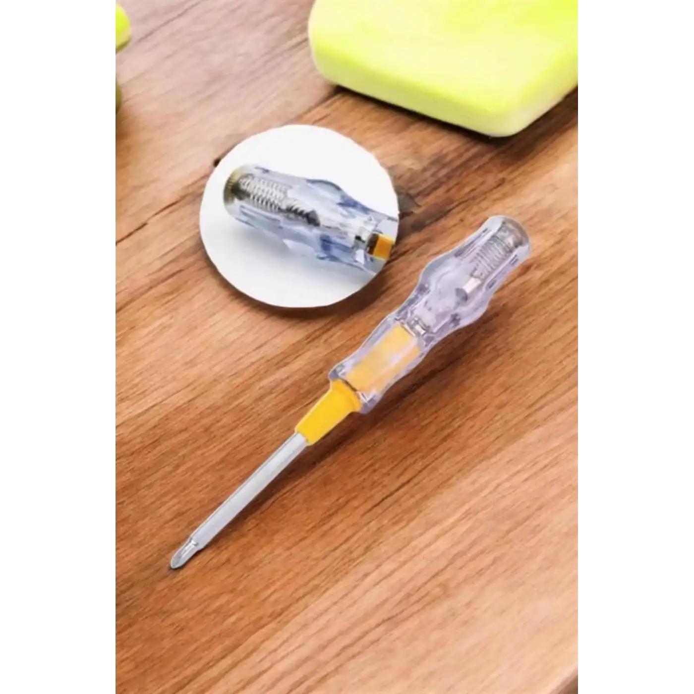 Çift Taraflı Elektrik Kontrol Kalemi Şeffaf Tornavida