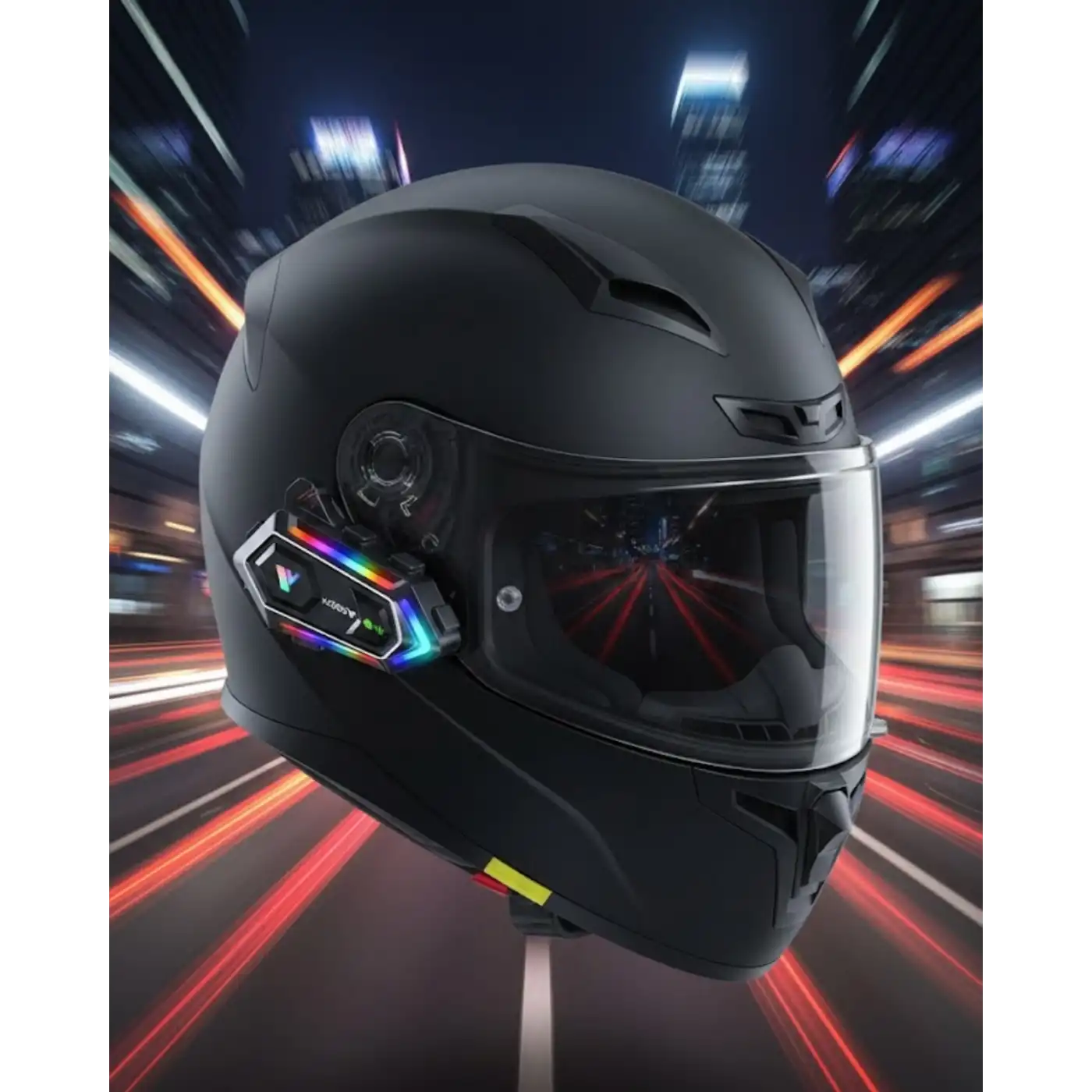 Çift Telefon Destekli Motosiklet Kask Bluetooth Kulaklık