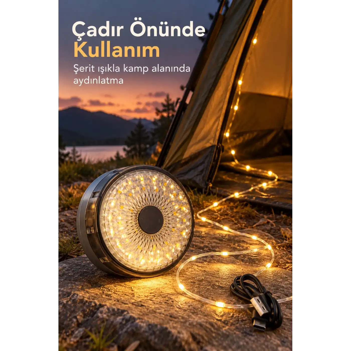 Çok Modlu Kamp Aydınlatması ve LED Şerit Işık