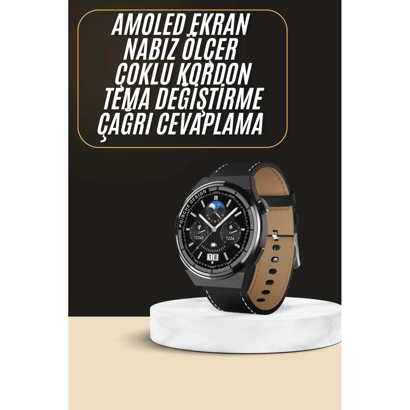 Çoklu Kordon Hediyeli Akıllı Saat Çağrı Cevaplama Müzik Dinleme Dokunmatik Ekran