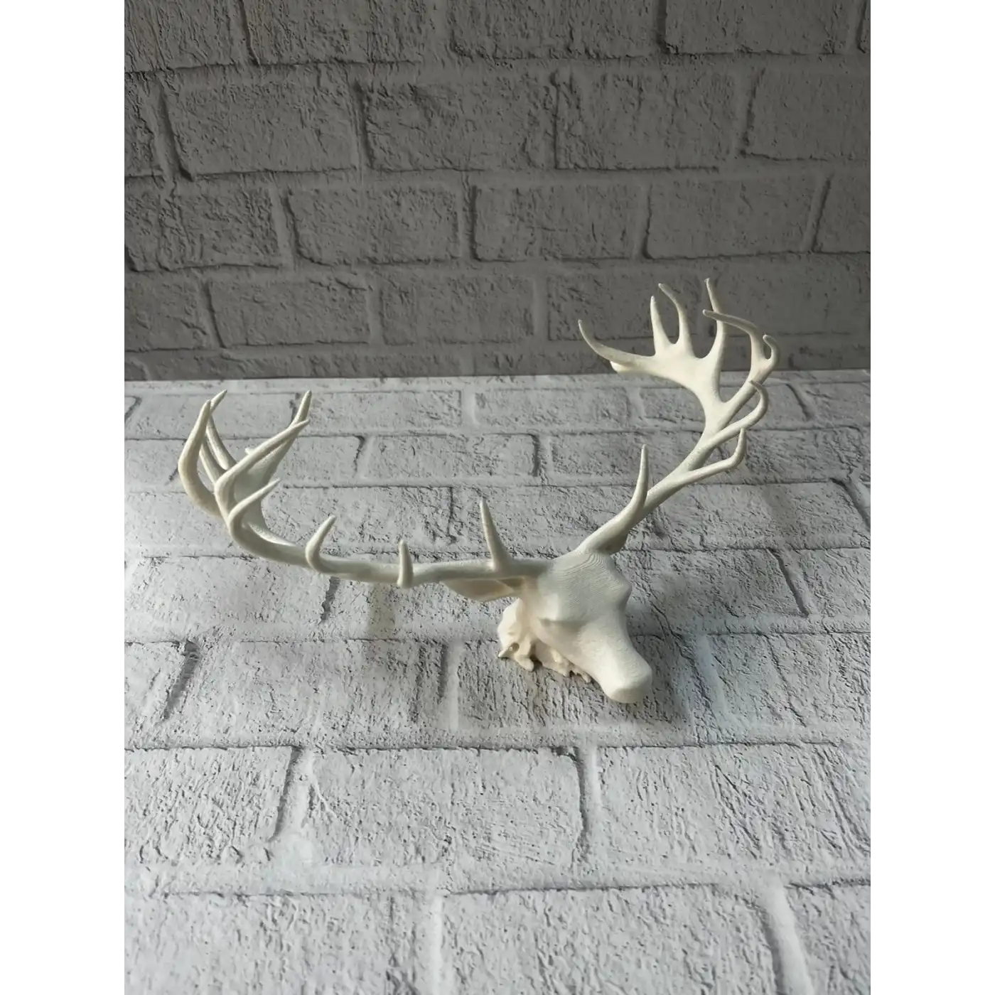 Dekoratif Geyik Başı Heykel 25 cm Modern Minimal Tasarım