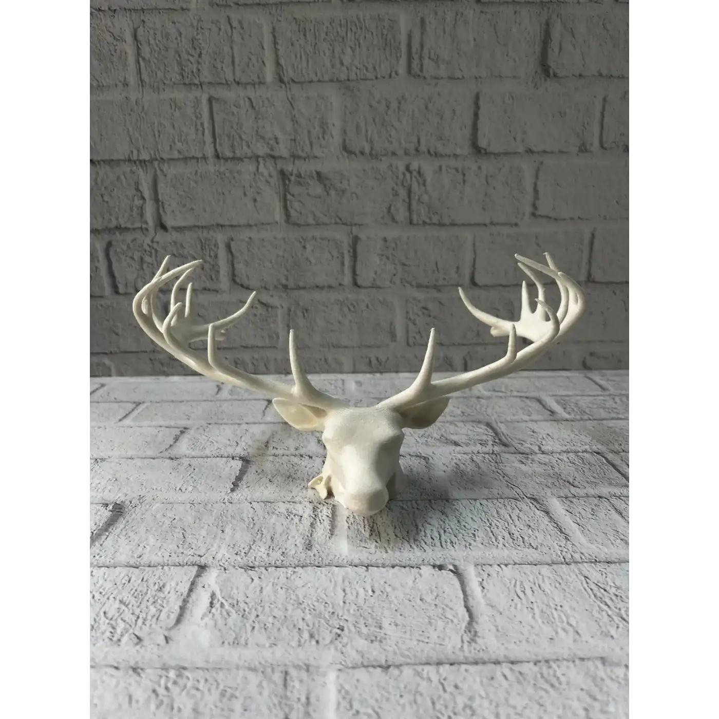 Dekoratif Geyik Başı Heykel 25 cm Modern Minimal Tasarım