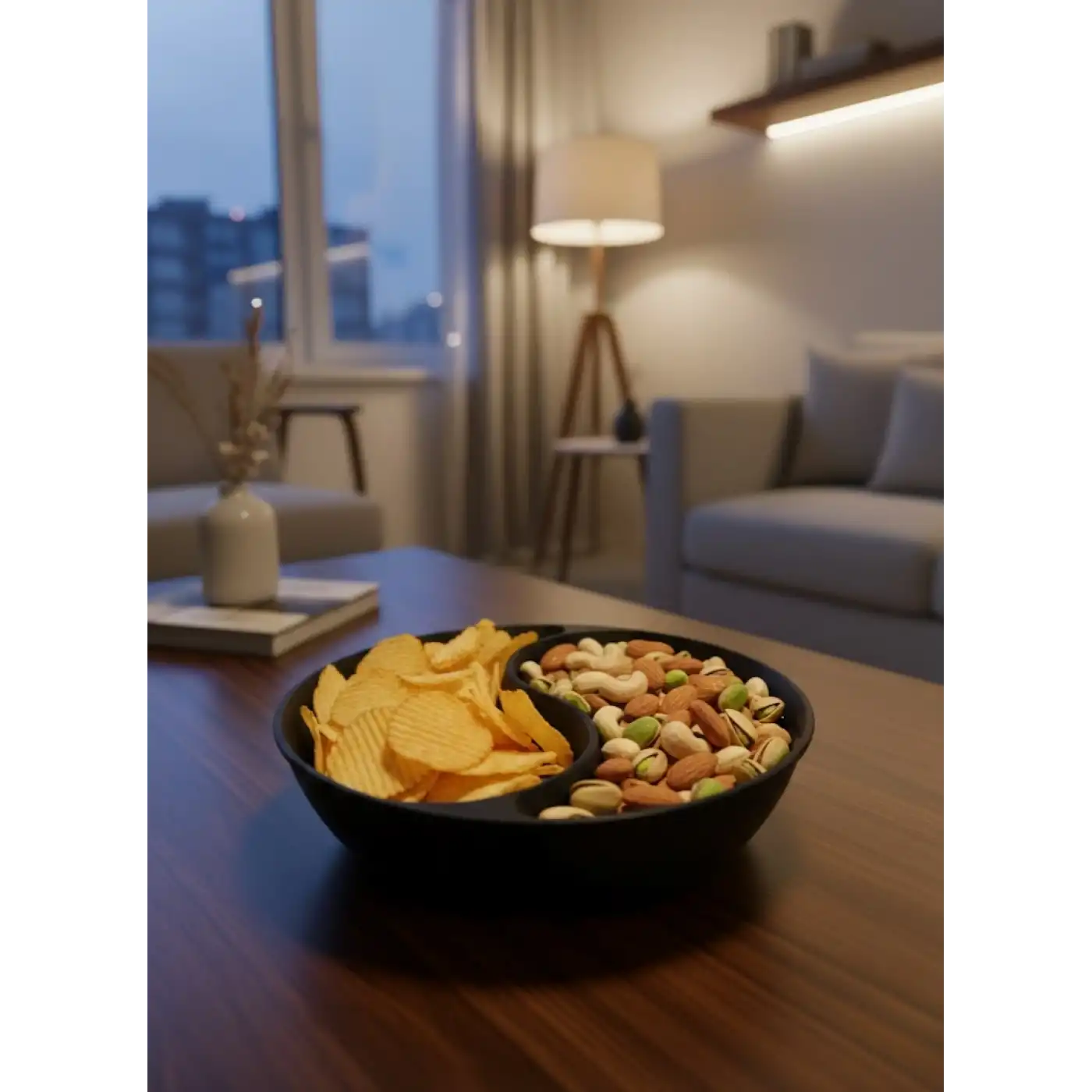 Dekoratif Siyah Çerezlik Kase 4’lü Set 3x12 cm