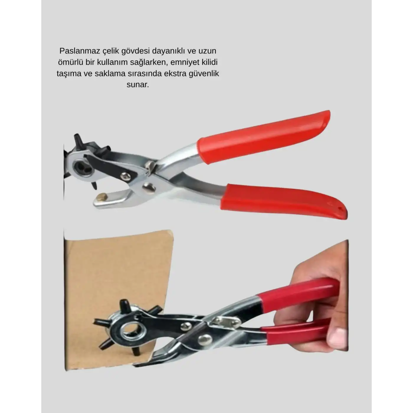 Delme Pensesi 6 Başlıklı Çok Amaçlı Paslanmaz Çelik Ergonomik