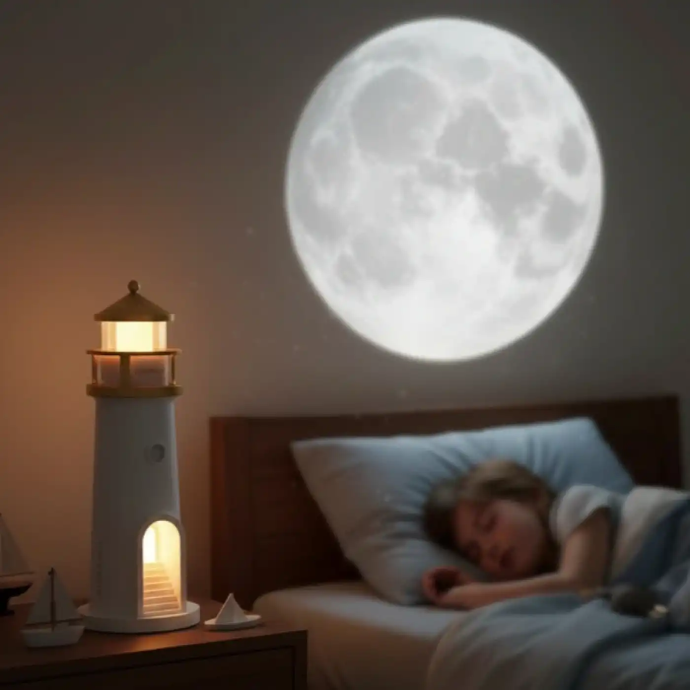 Deniz Feneri Projektör Gece Lambası