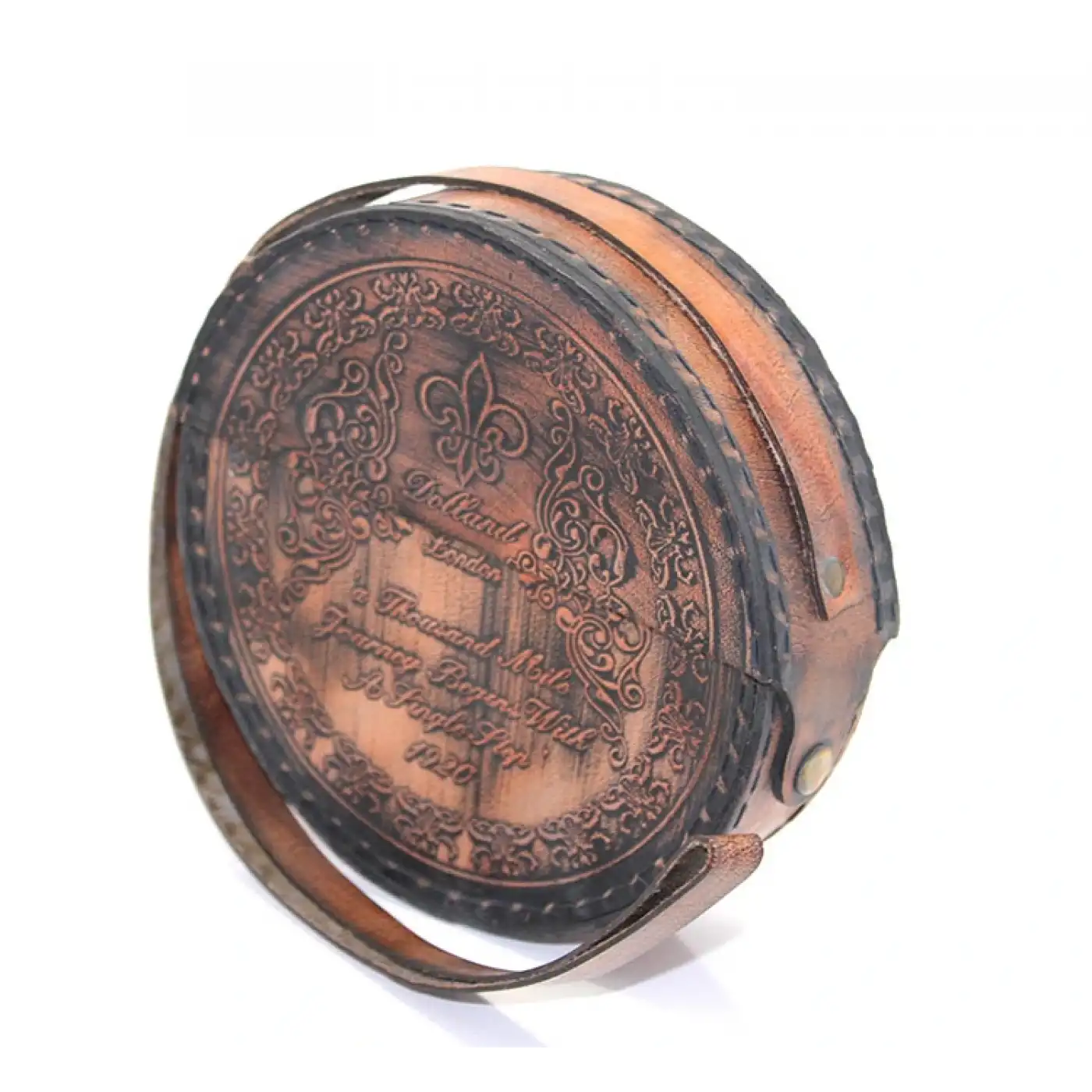 Deri Kılıflı Pirinç Pusula