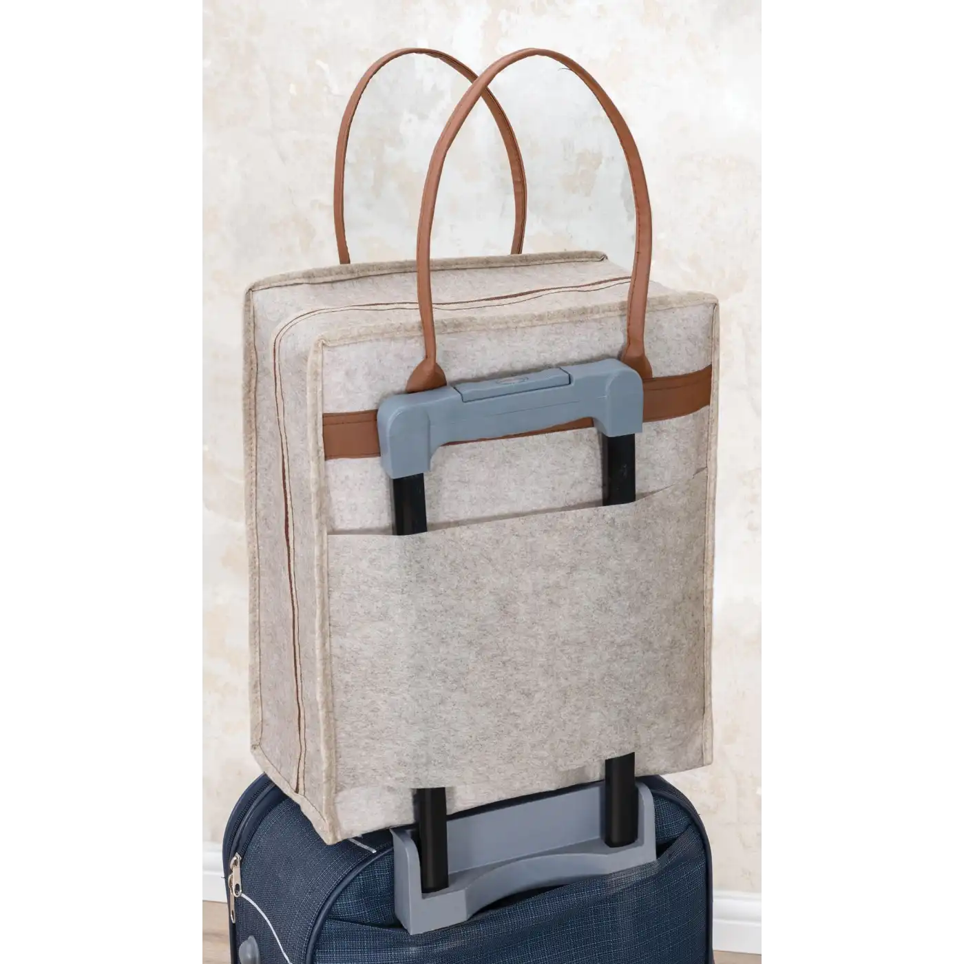 Deri Kulplu Ayakkabı Seyahat Çantası 04263