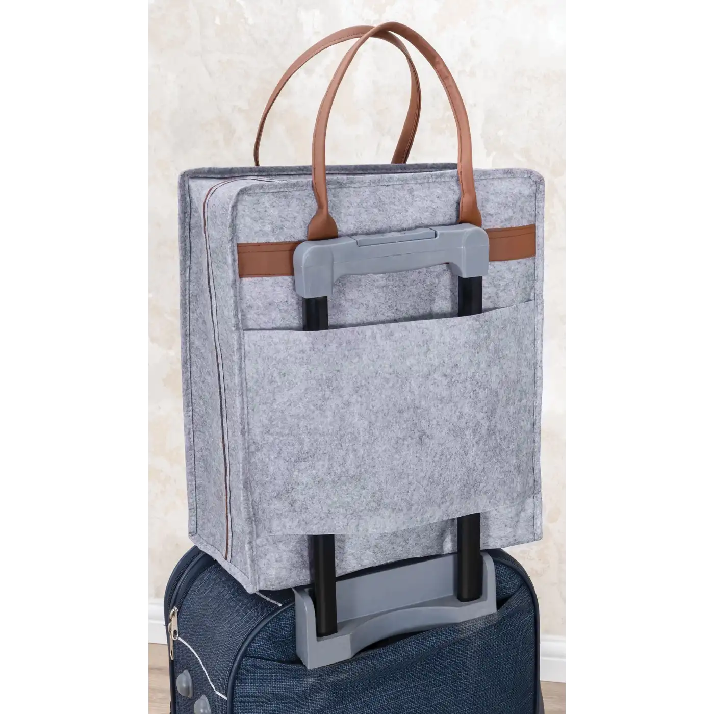 Deri Kulplu Ayakkabı Seyahat Çantası 04263