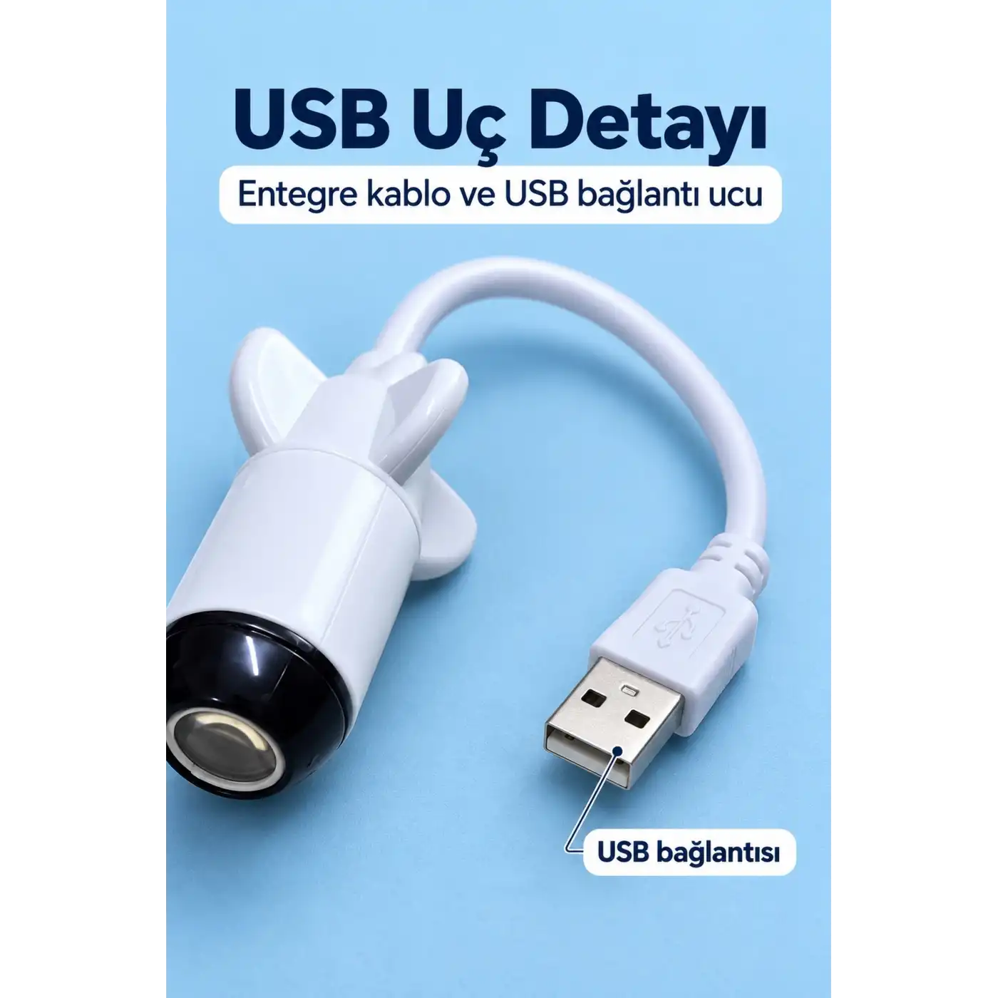 Desenli Projeksiyon Lambası Bilgisayar USB Girişinden Kullanımlı