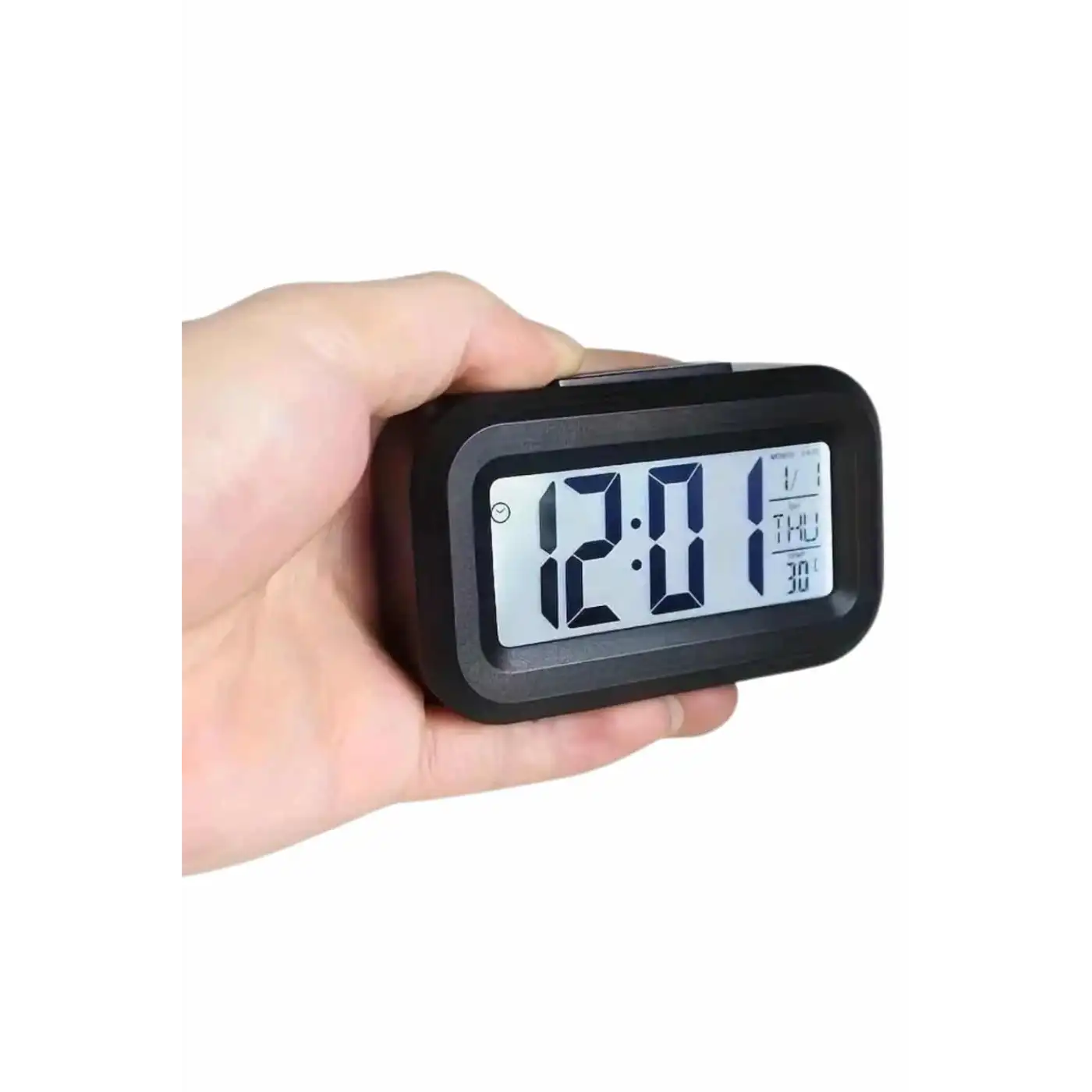 Dijital Masa Saati Termometreli Takvim Çalar Saat Led Ekran Pilli