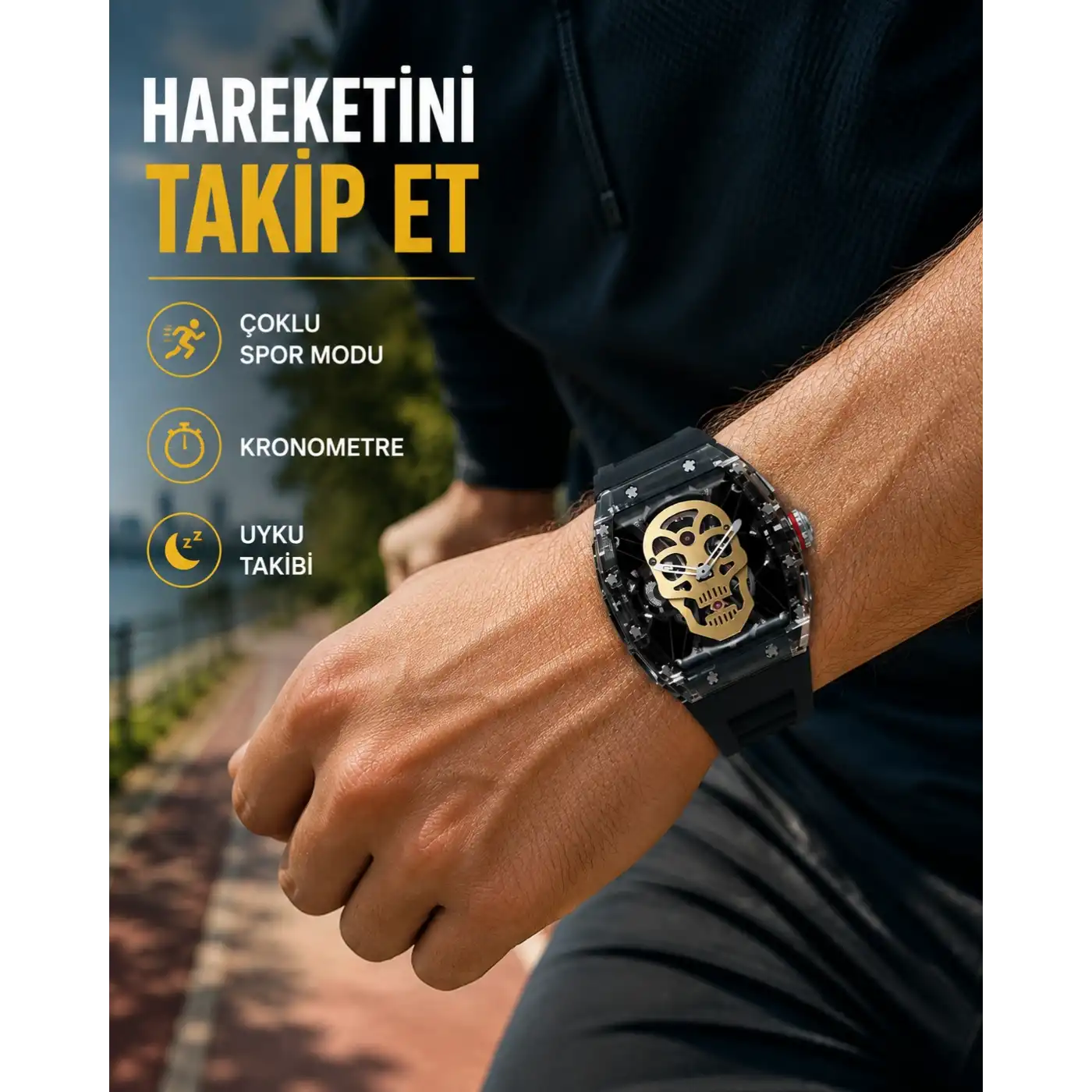 Dokunmatik Akıllı Saat Sesli Asistanlı Geniş Özellikli