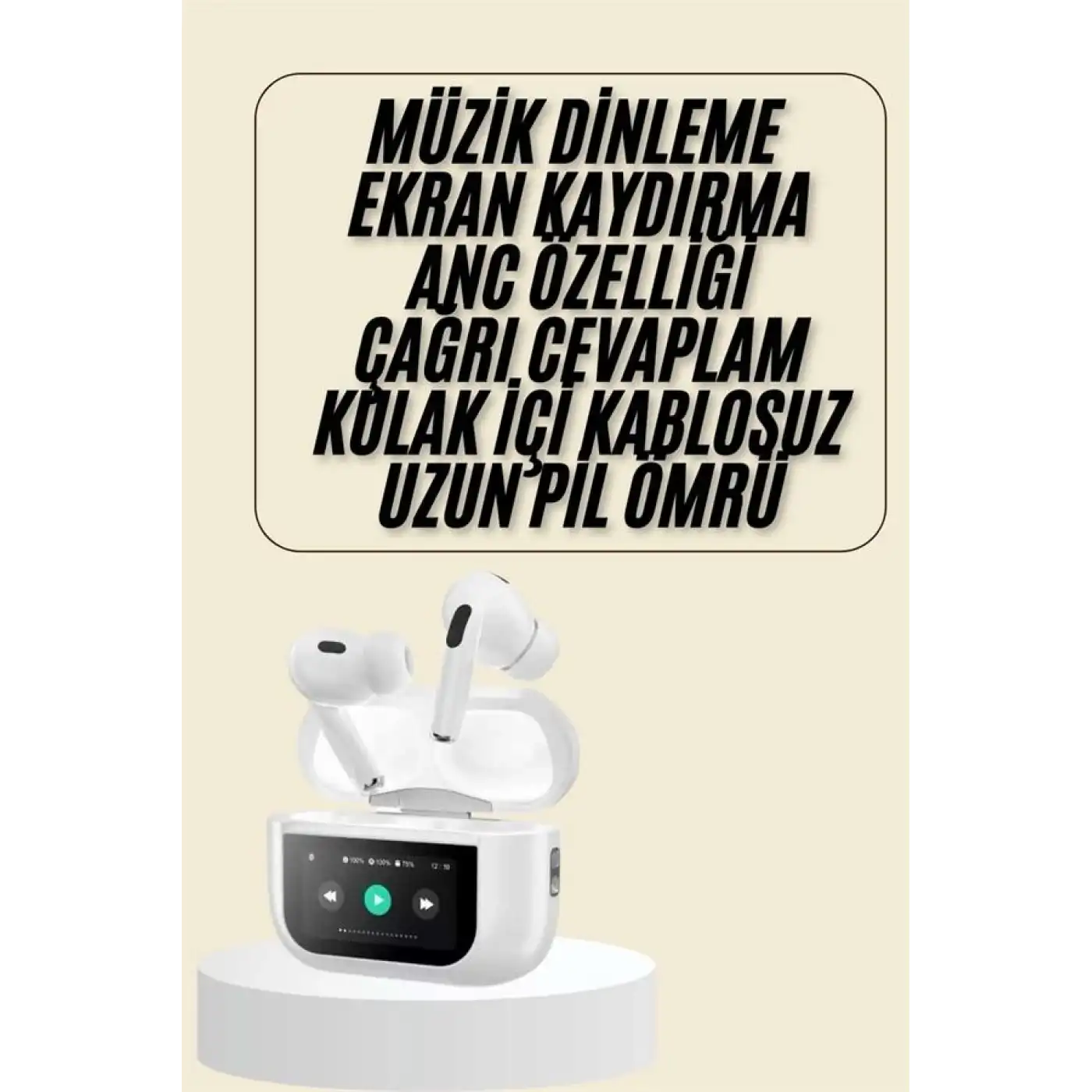 Dokunmatik Ekranlı Bluetooth Kulaklık TWS İOS Android Tüm Telefonlara Uyumlu Kulaklık Yeni Nesil